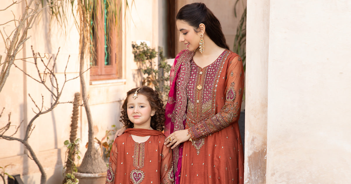 3 PIECE EMBROIDERED RAW SILK SUIT | MKS-EF24-46