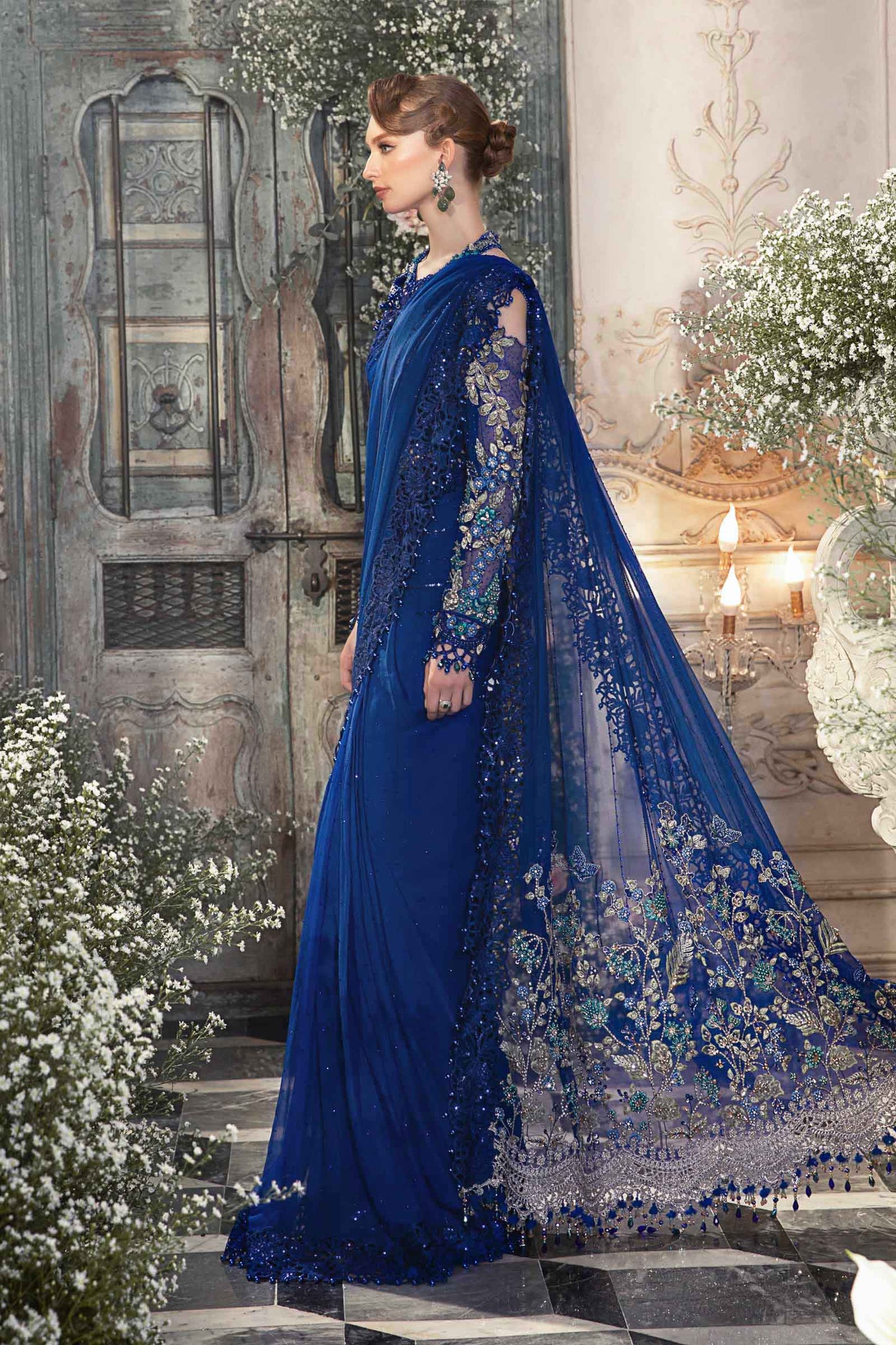 Unstitched MBROIDERED | Cobalt Blue BD-2704