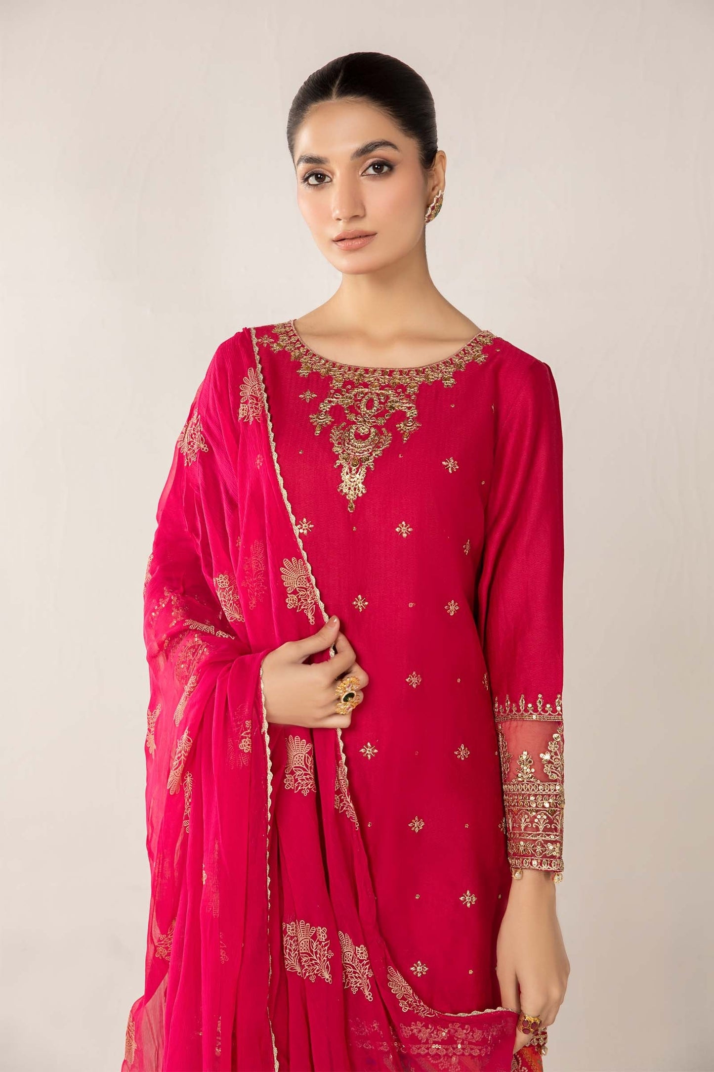 3 PIECE EMBROIDERED LAWN SUIT | DW-EF24-119