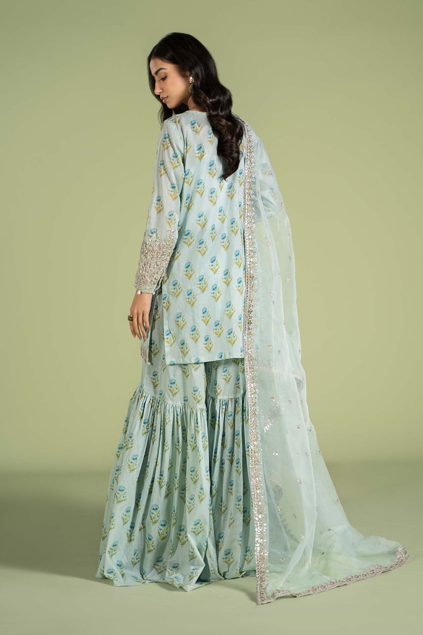 3 PIECE PRINTED LAWN SUIT | DW-EF24-14