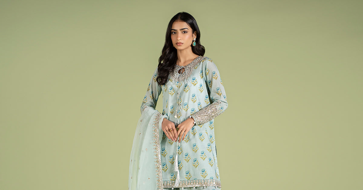 3 PIECE PRINTED LAWN SUIT | DW-EF24-14