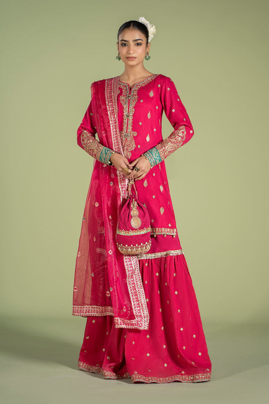 3 PIECE EMBROIDERED LAWN SUIT | DW-EF24-23