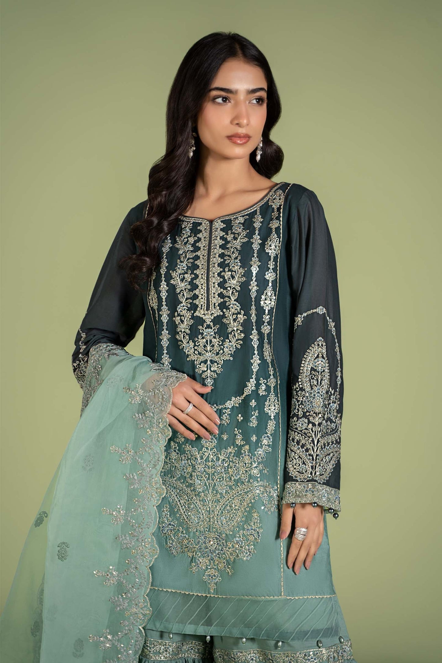 3 PIECE EMBROIDERED LAWN SUIT | DW-EF24-46