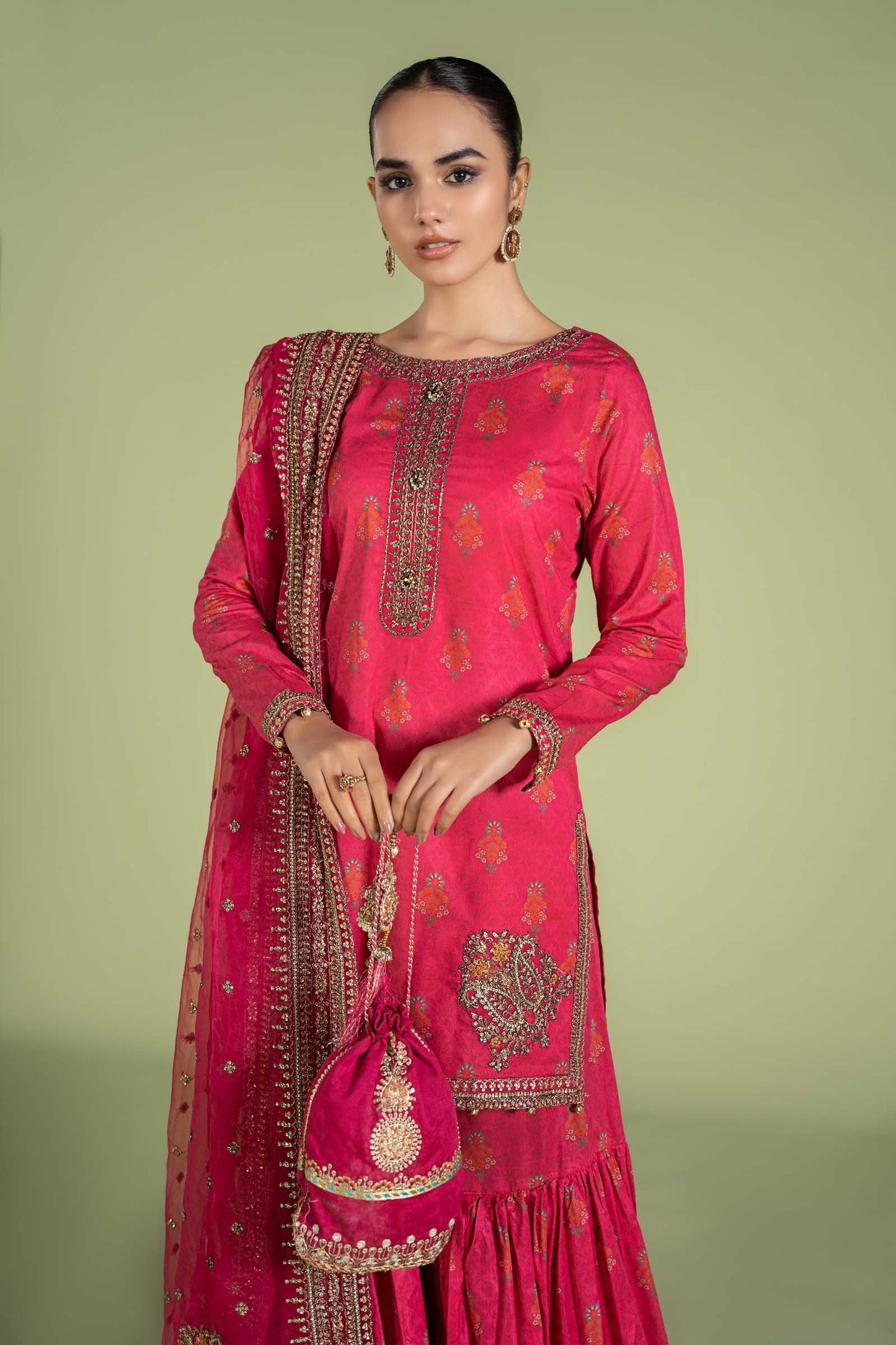 3 PIECE EMBROIDERED LAWN SUIT | DW-EF24-77