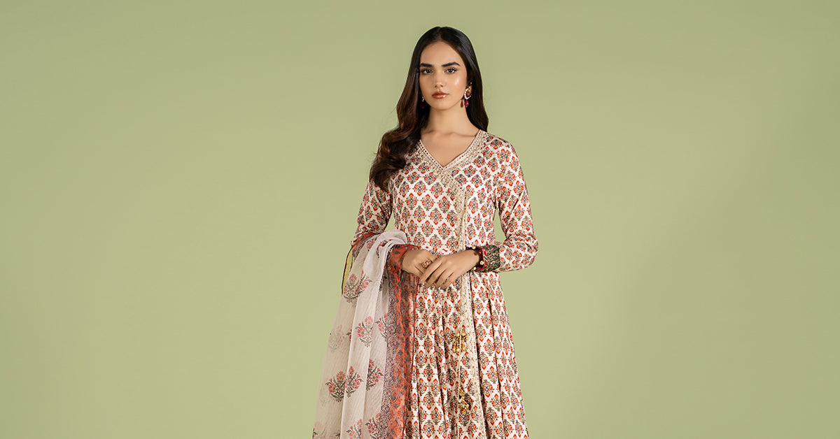 3 PIECE EMBROIDERED LAWN SUIT | DW-EF24-106