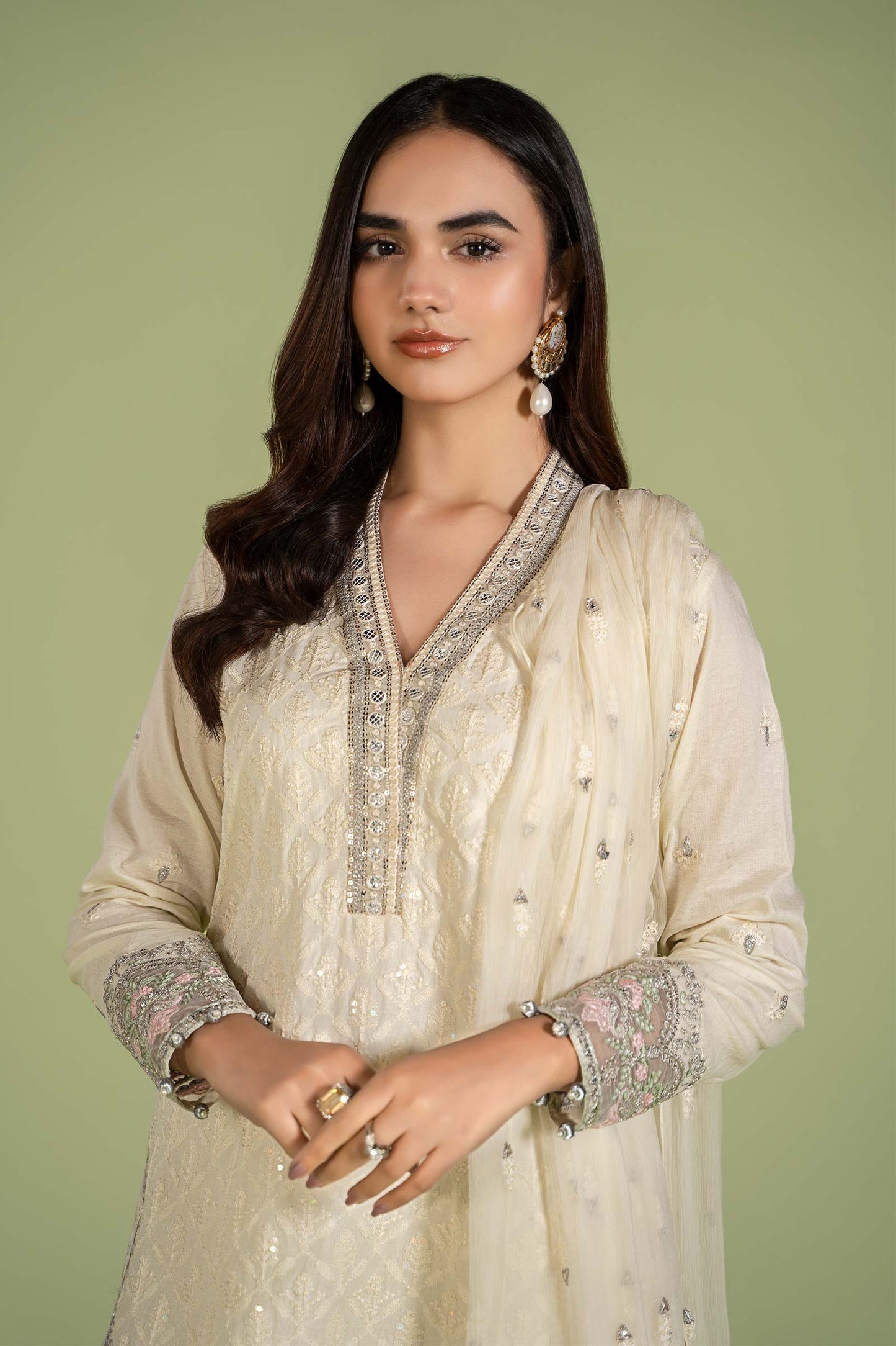 3 PIECE EMBROIDERED LAWN SUIT | DW-EF24-11