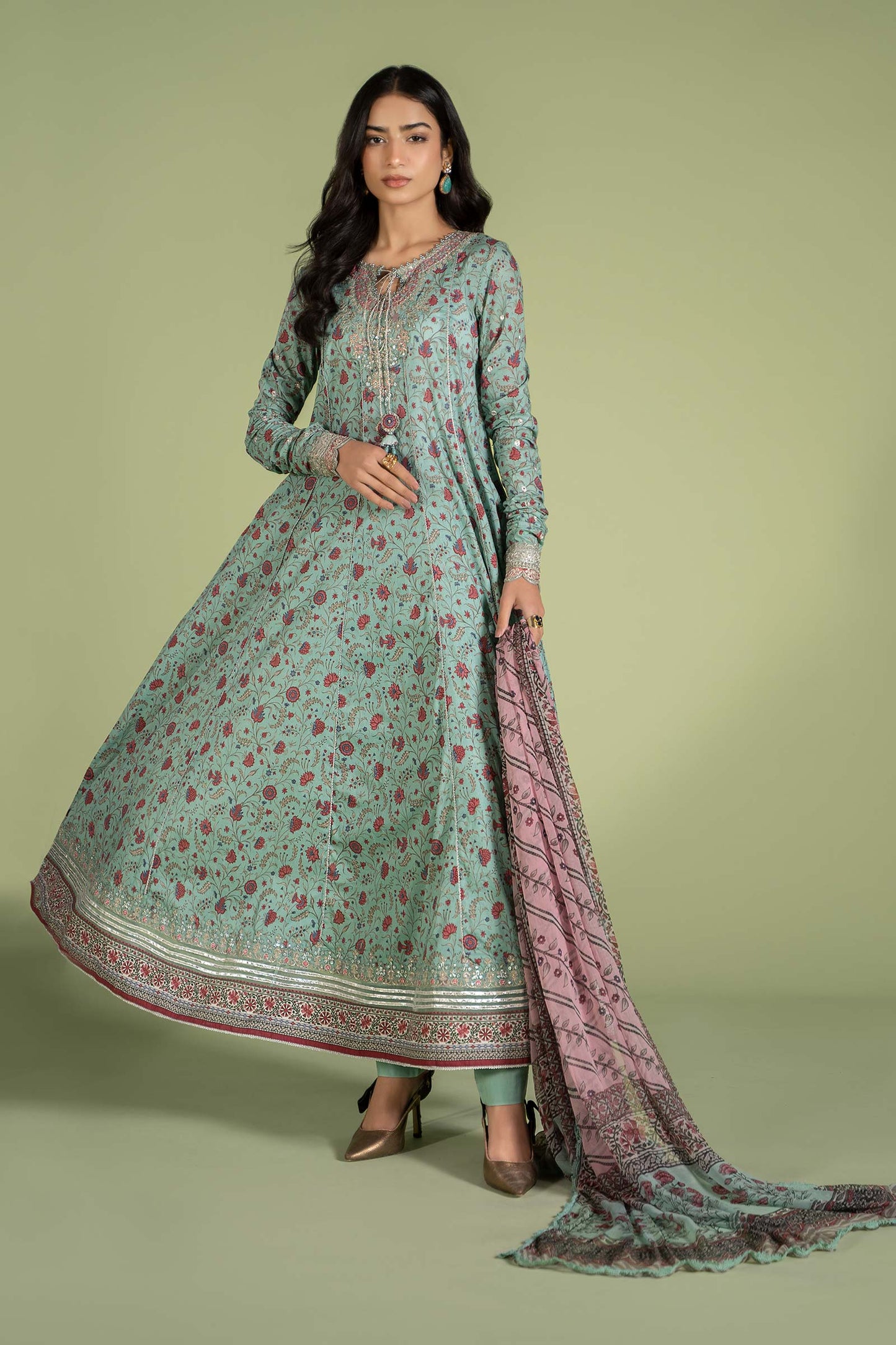 3 PIECE EMBROIDERED LAWN SUIT | DW-EF24-50