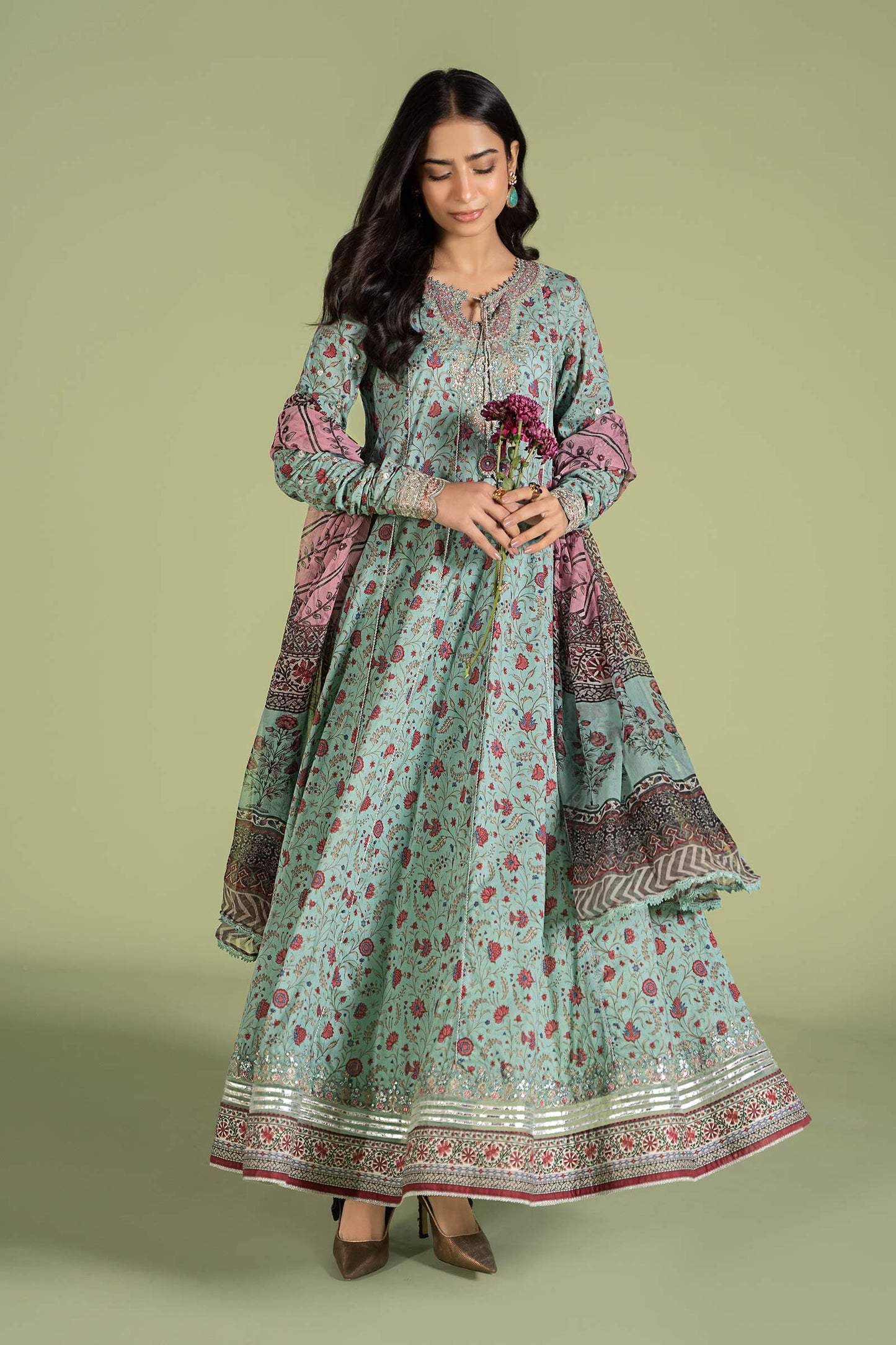 3 PIECE EMBROIDERED LAWN SUIT | DW-EF24-50