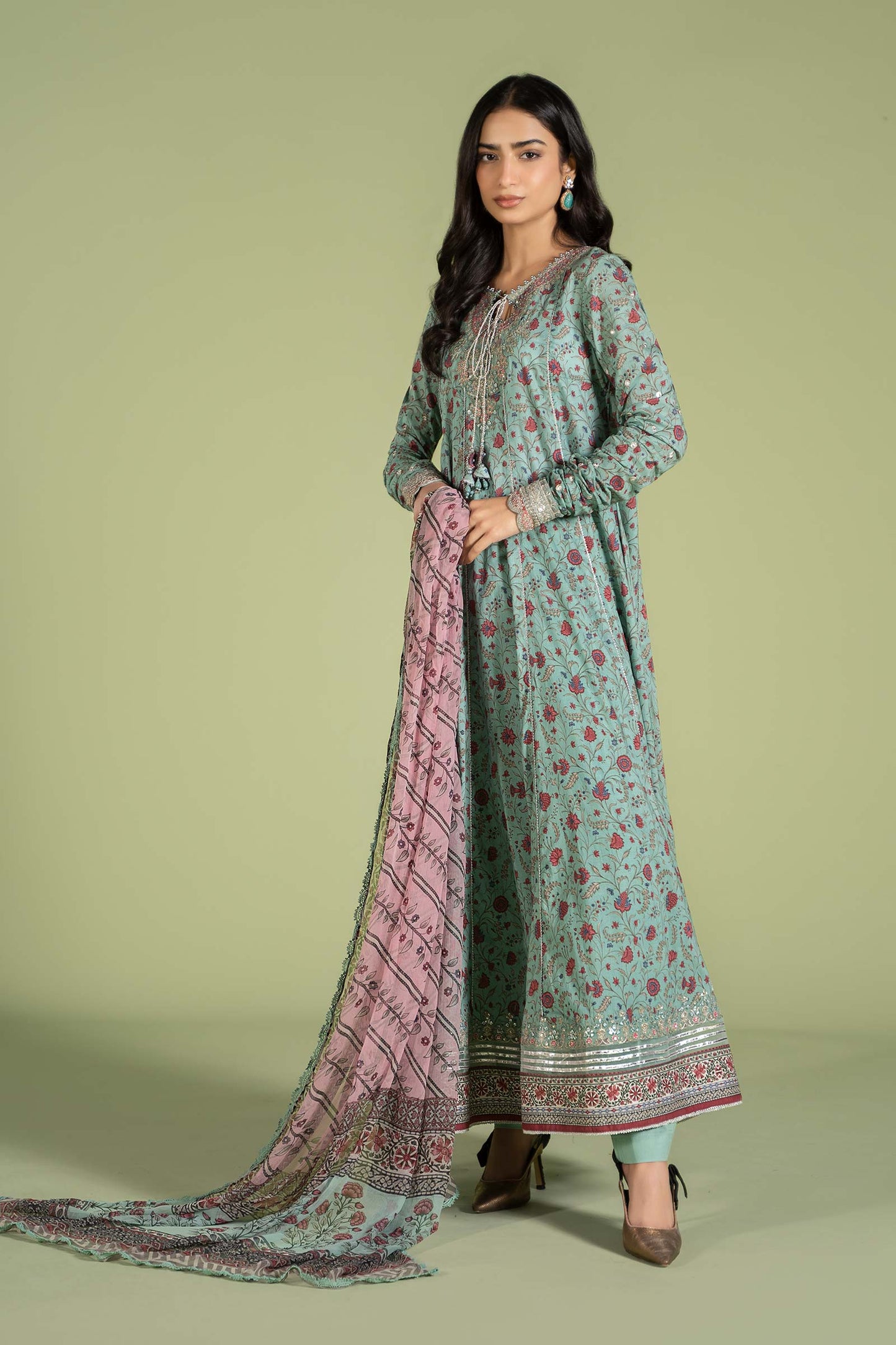 3 PIECE EMBROIDERED LAWN SUIT | DW-EF24-50