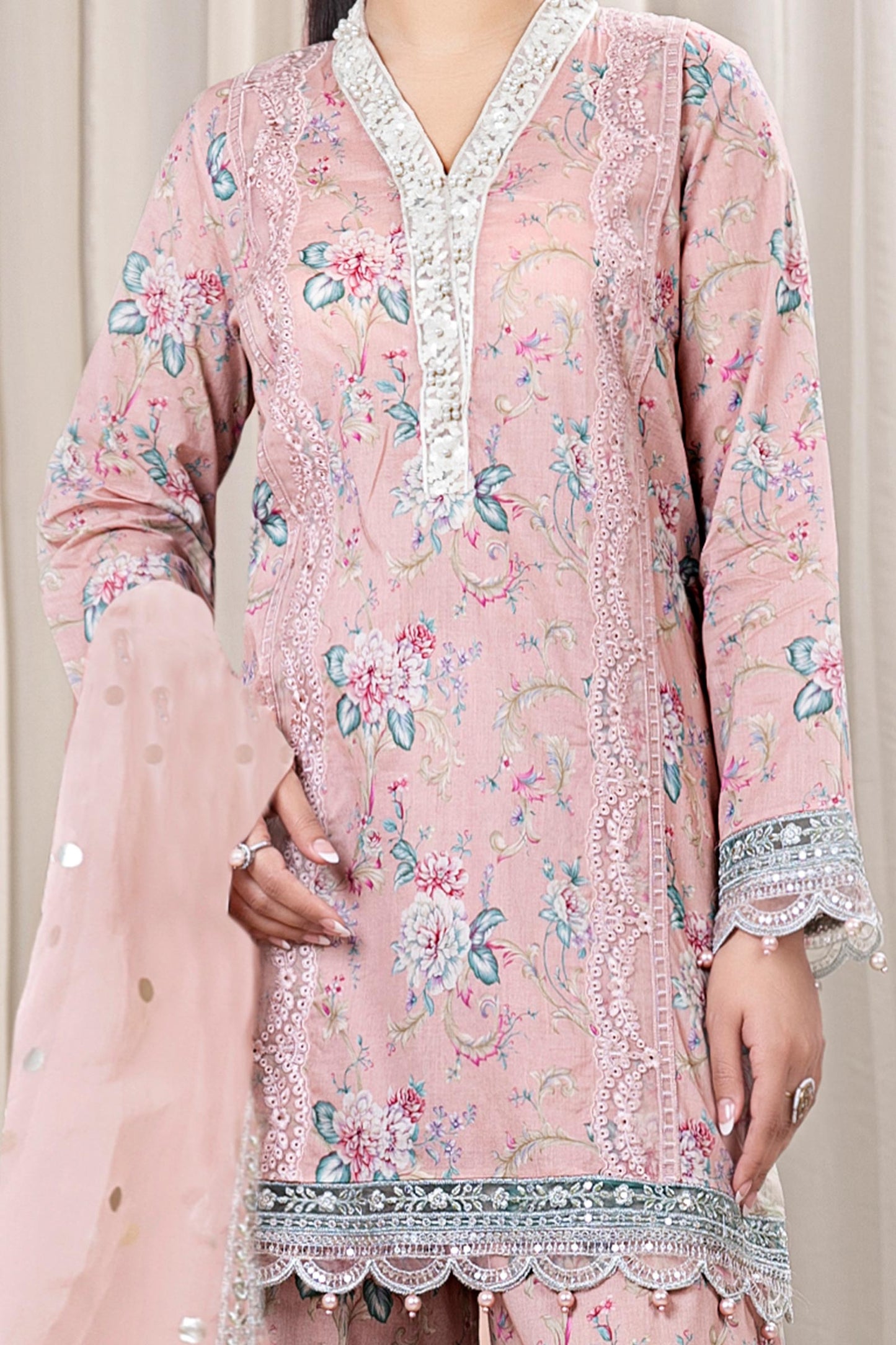 3 PIECE PRINTED LAWN SUIT | DW-EF24-101