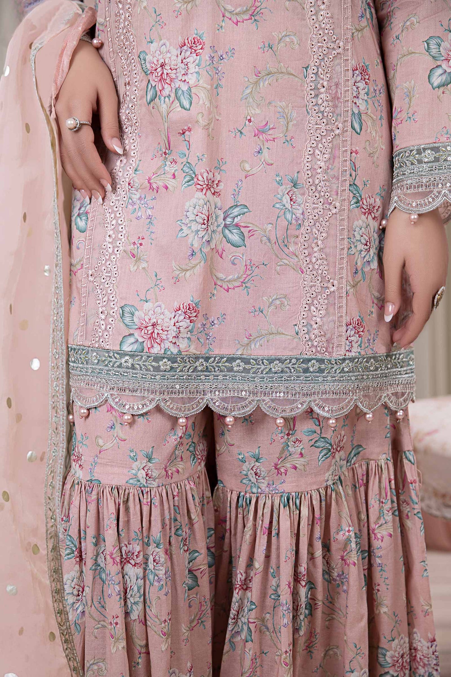 3 PIECE PRINTED LAWN SUIT | DW-EF24-101