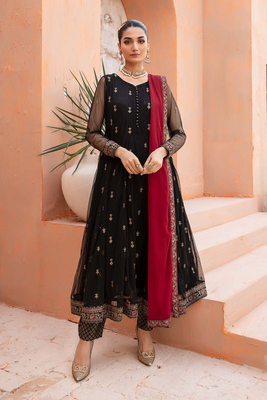 3 PIECE EMBROIDERED NET SUIT | DW-EF24-116