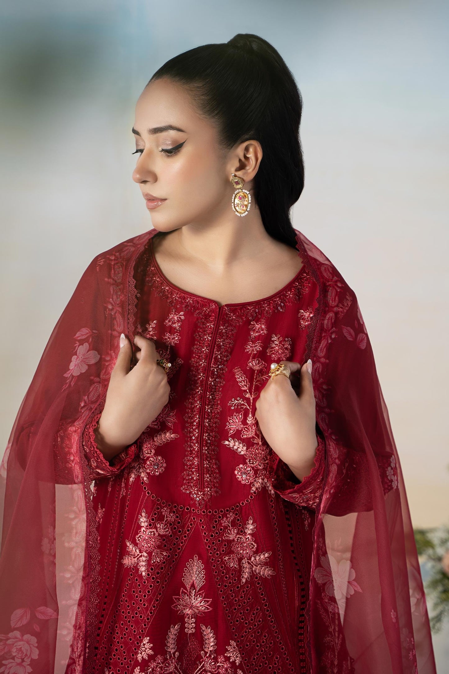 3 PIECE EMBROIDERED LAWN SUIT | DW-EF24-20