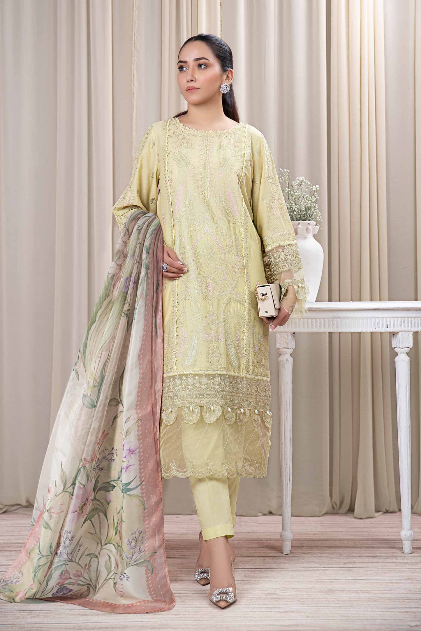 3 PIECE DYED SELF JACQUARD SUIT | DW-EF24-24