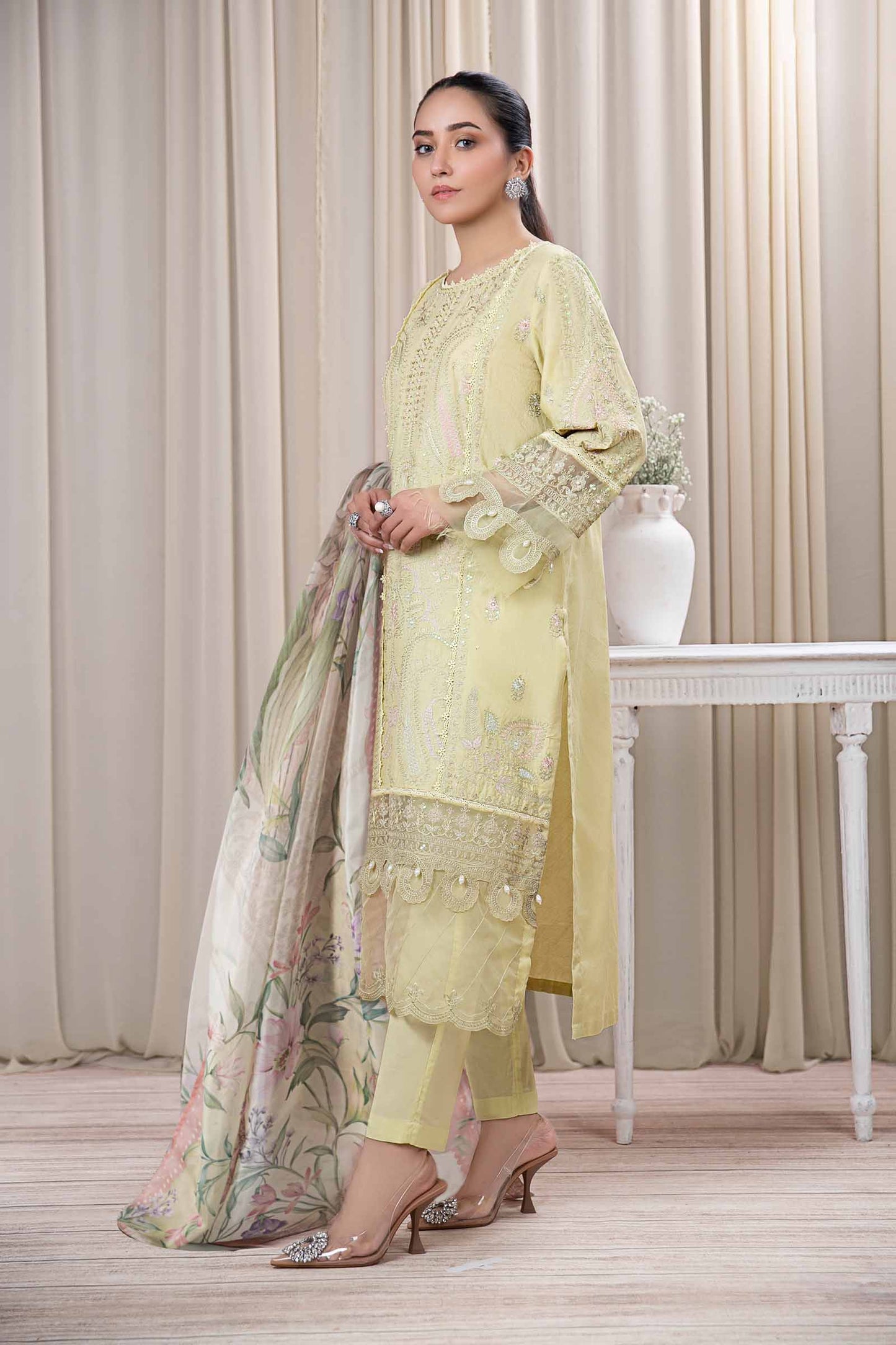 3 PIECE DYED SELF JACQUARD SUIT | DW-EF24-24