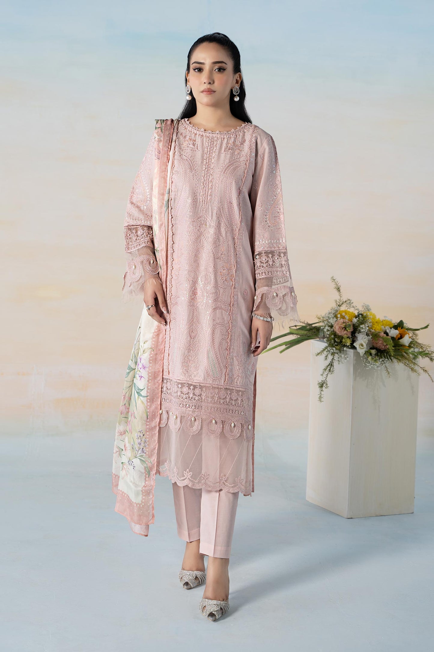 3 PIECE DYED SELF JACQUARD SUIT | DW-EF24-24