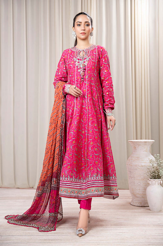 3 PIECE EMBROIDERED LAWN SUIT | DW-EF24-50