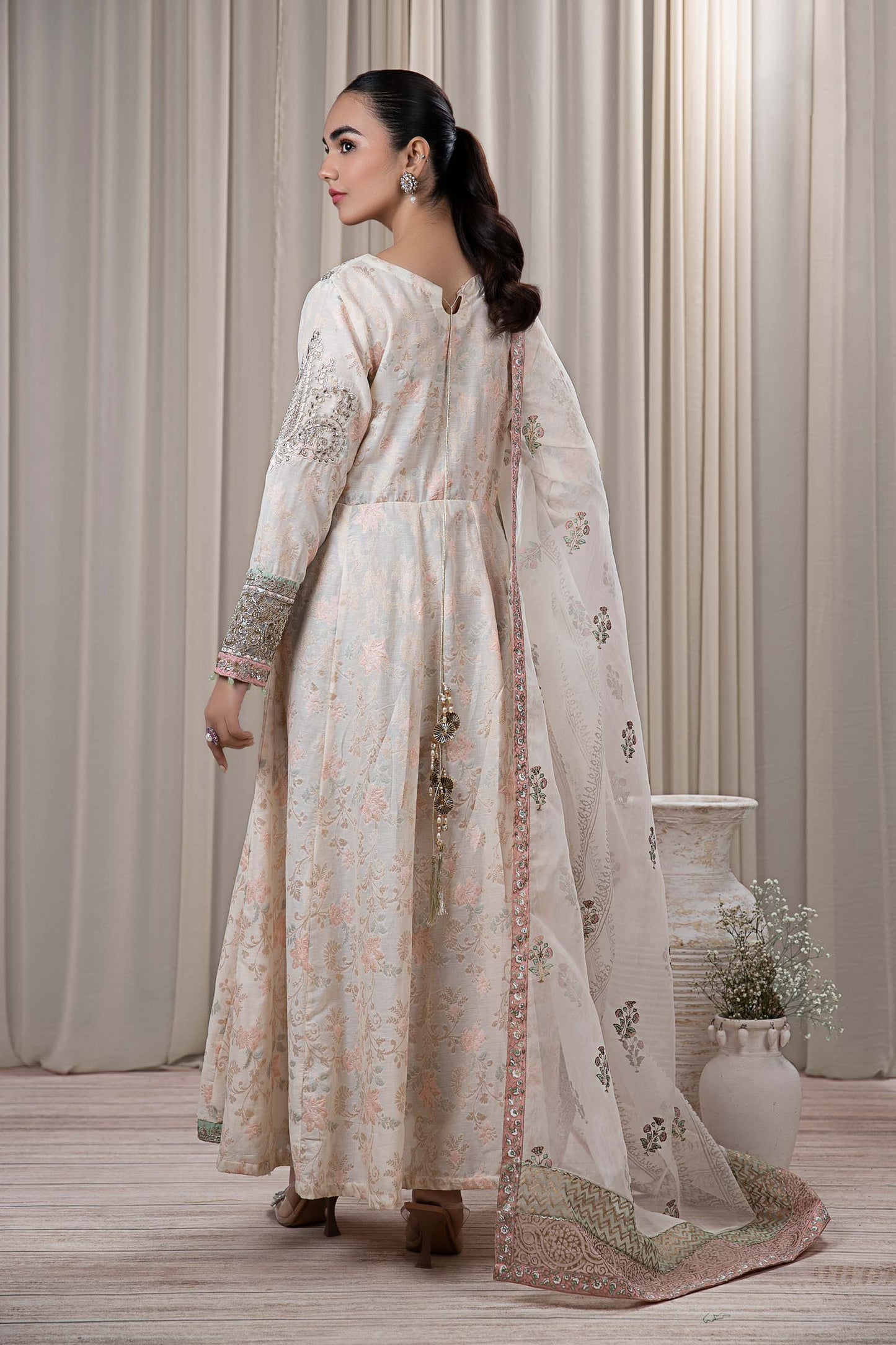 3 PIECE EMBROIDERED JACQUARD BROSHIA SUIT | DW-EF24-56