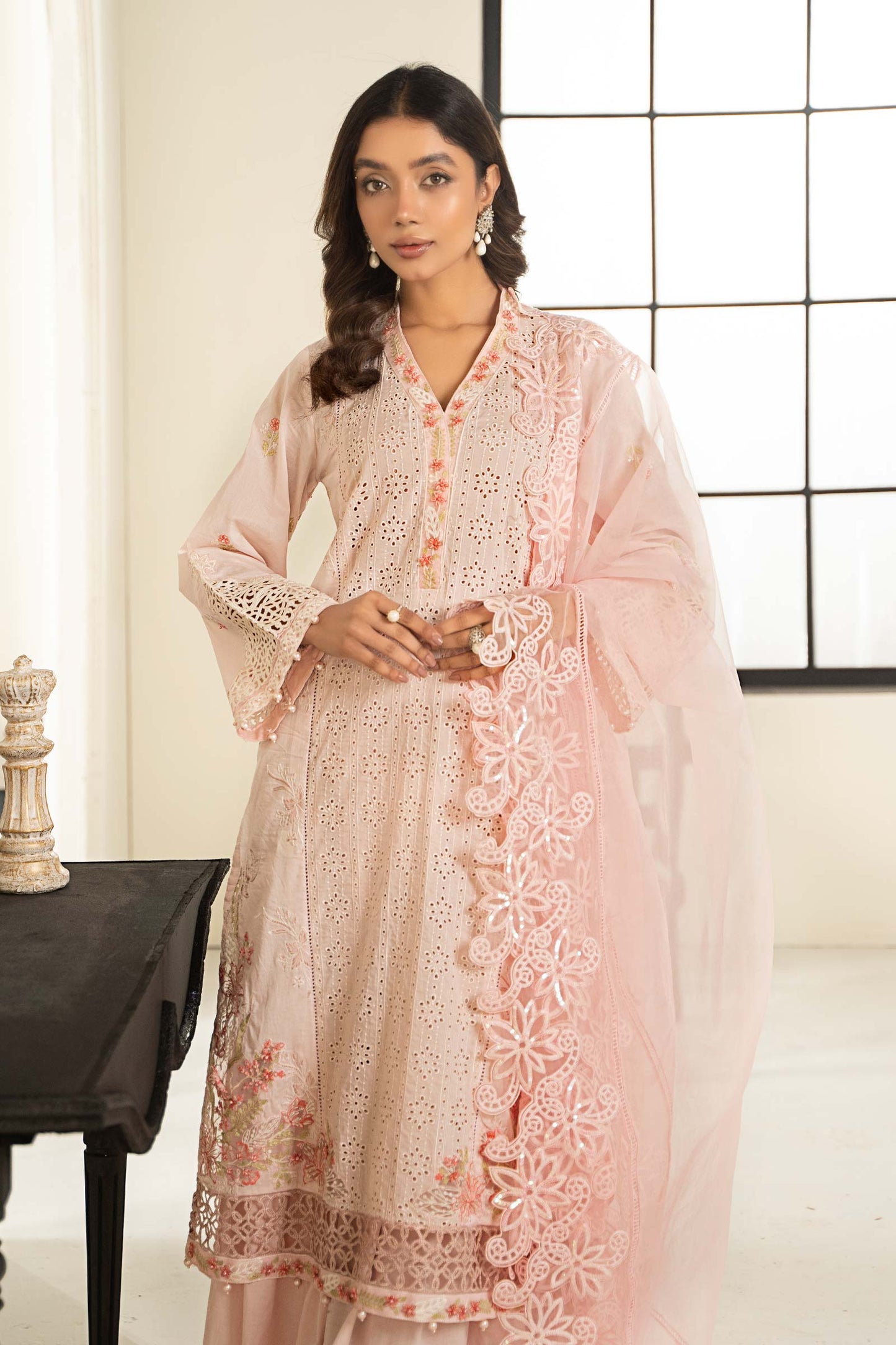 3 PIECE EMBROIDERED LAWN SUIT | DW-EF24-05