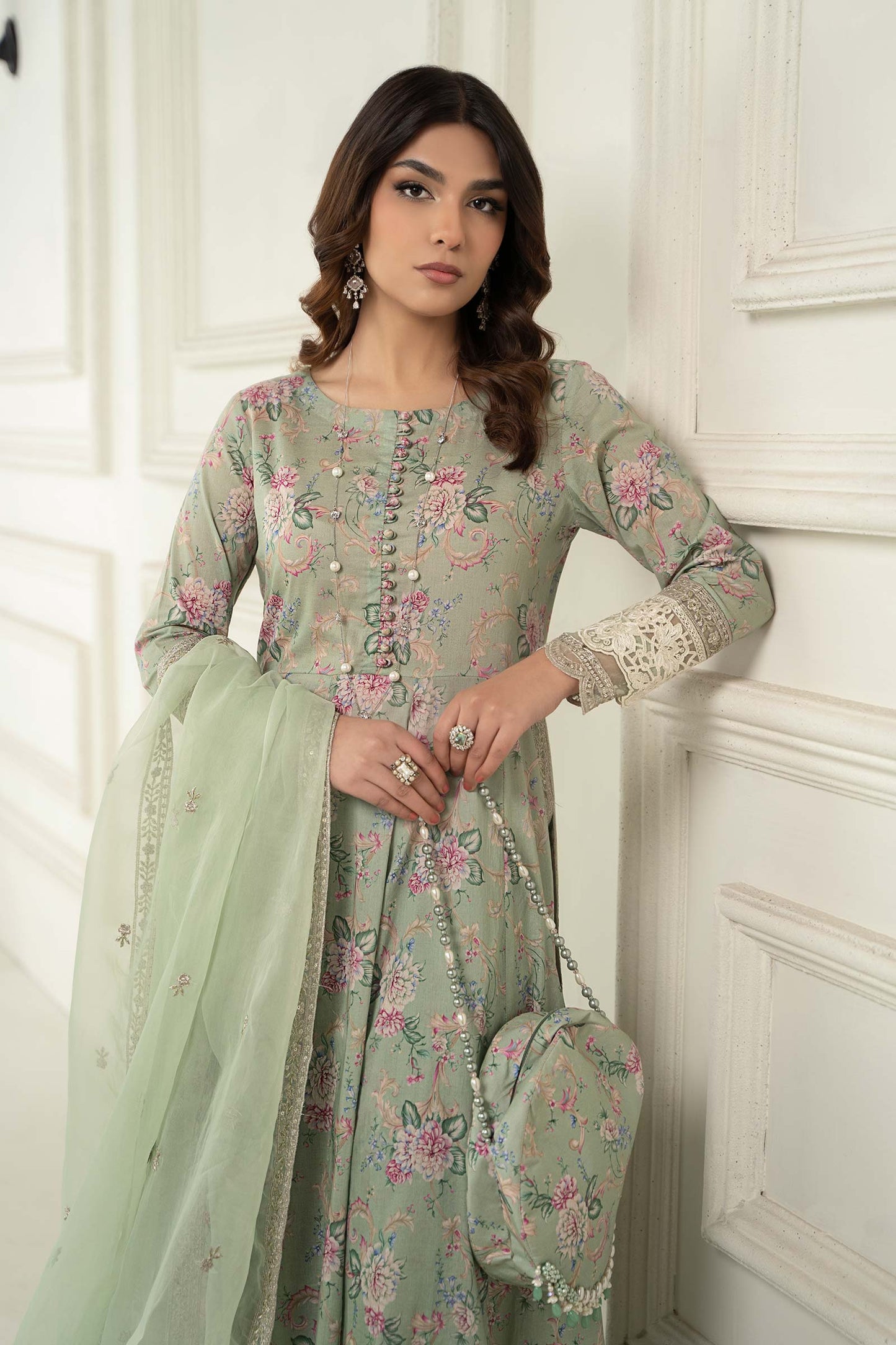 3 PIECE PRINTED LAWN SUIT | DW-EF24-102