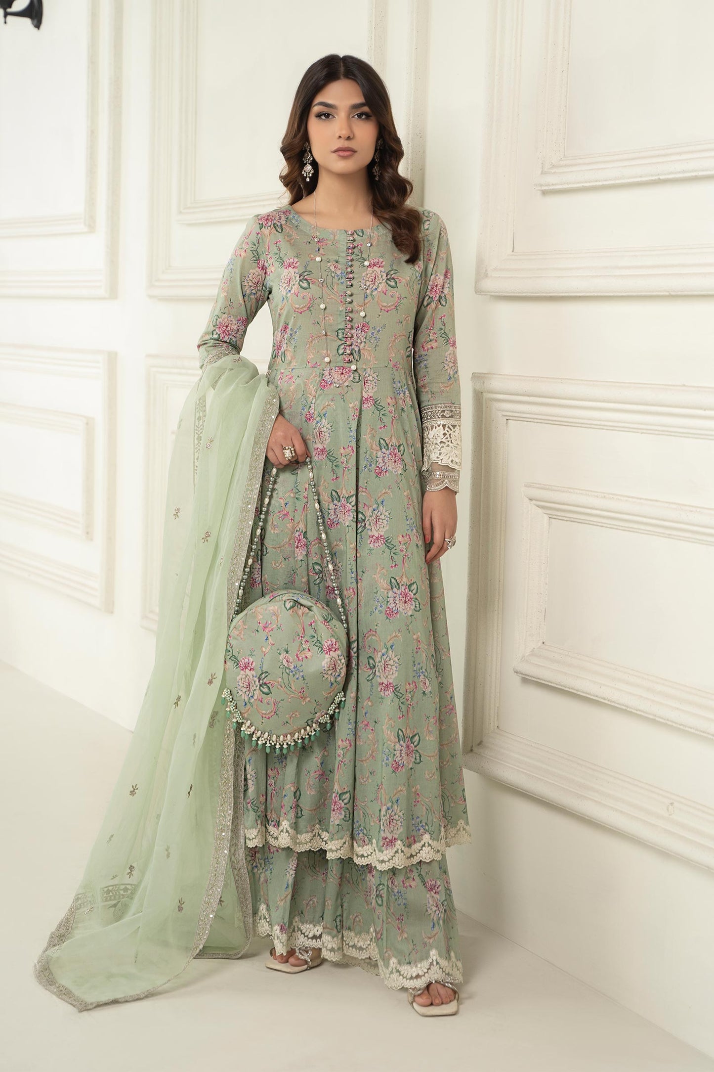 3 PIECE PRINTED LAWN SUIT | DW-EF24-102