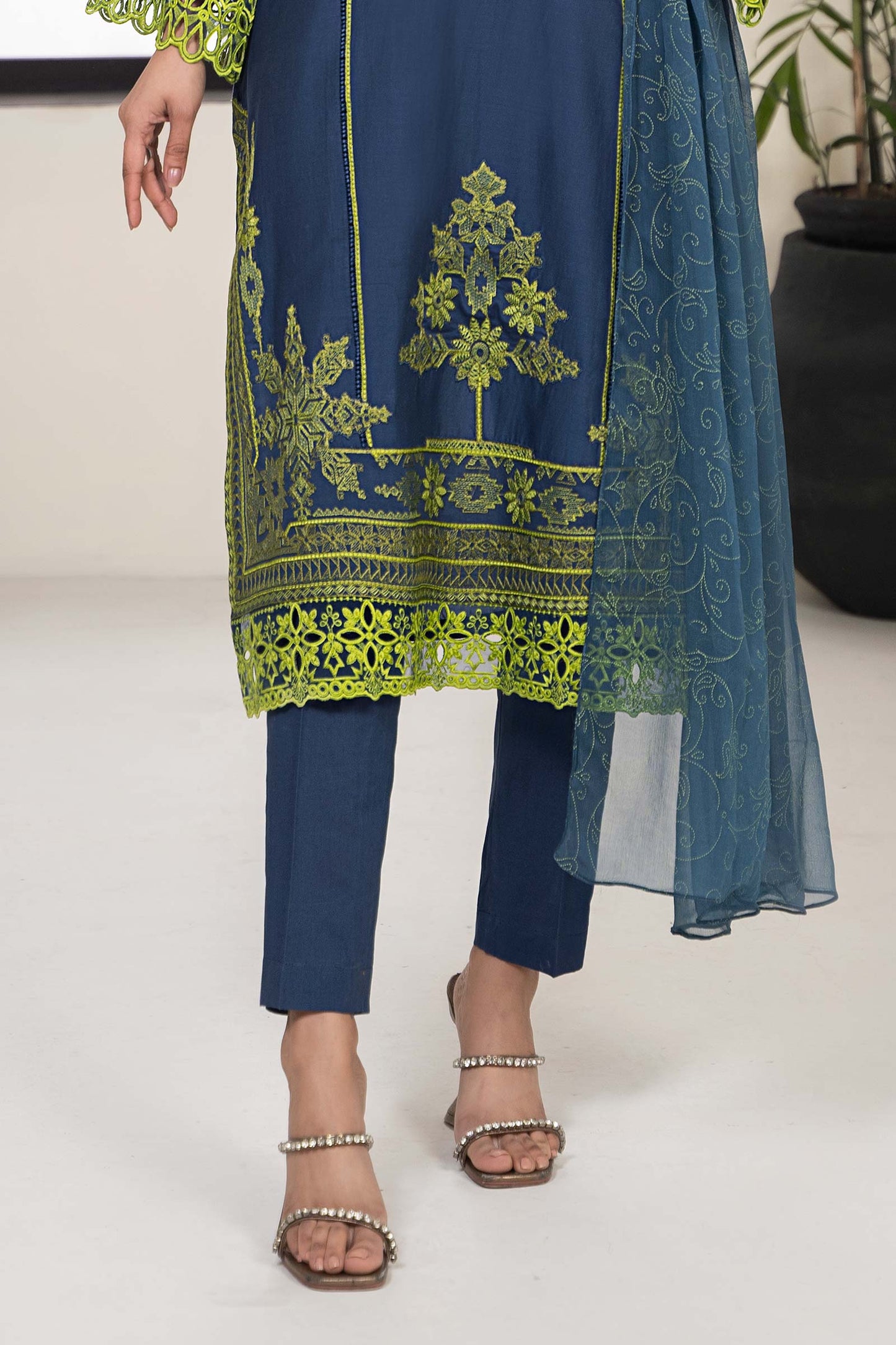 3 PIECE EMBROIDERED LAWN SUIT | DW-EF24-103