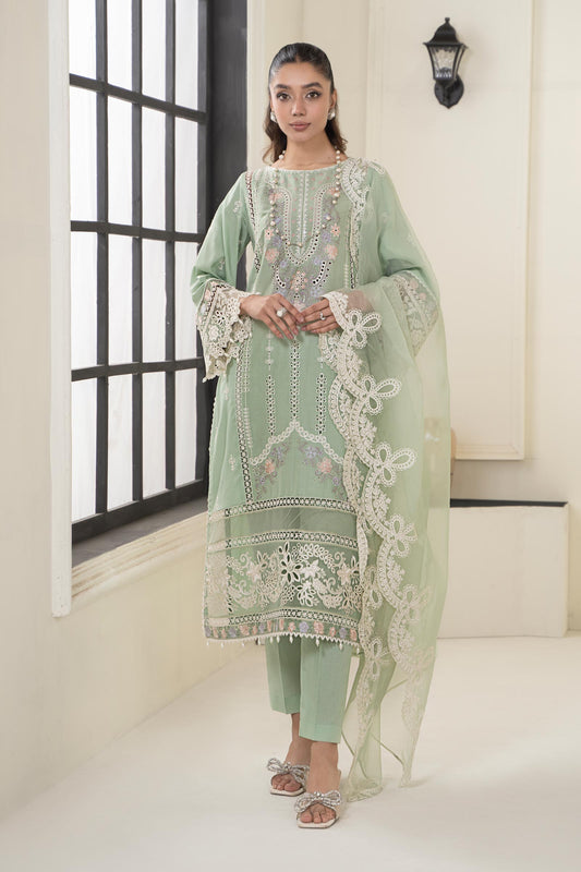 3 PIECE EMBROIDERED DOBBY SUIT | DW-EF24-16