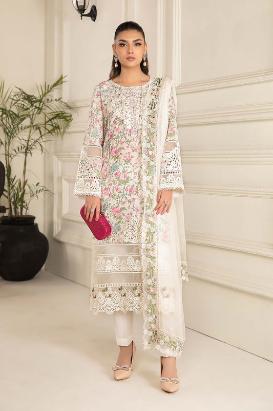 3 PIECE EMBROIDERED LAWN SUIT | DW-EF24-21