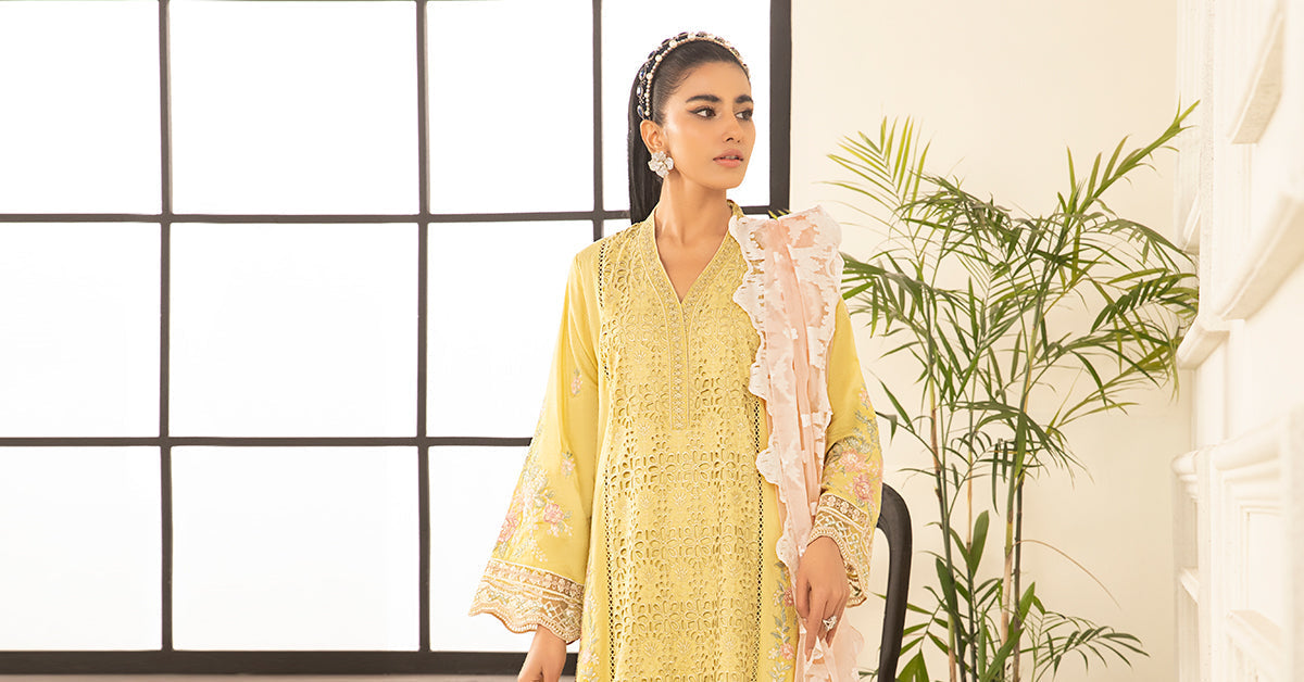 3 PIECE EMBROIDERED LAWN SUIT | DW-EF24-33