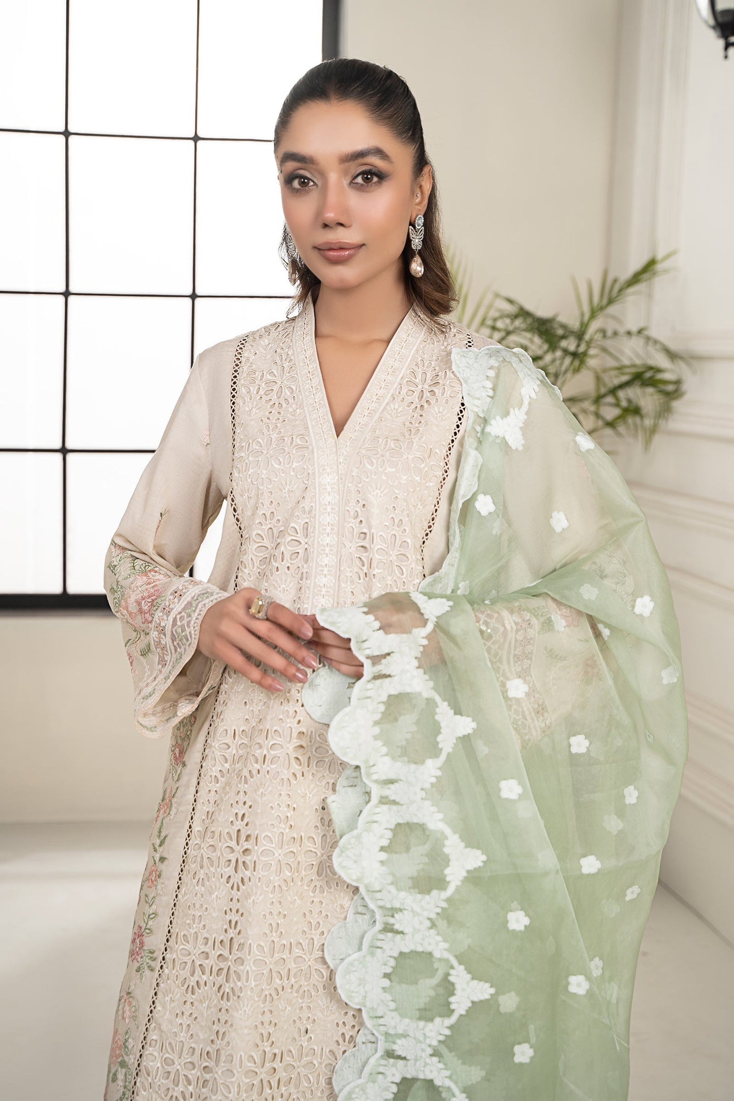 3 PIECE EMBROIDERED LAWN SUIT | DW-EF24-33