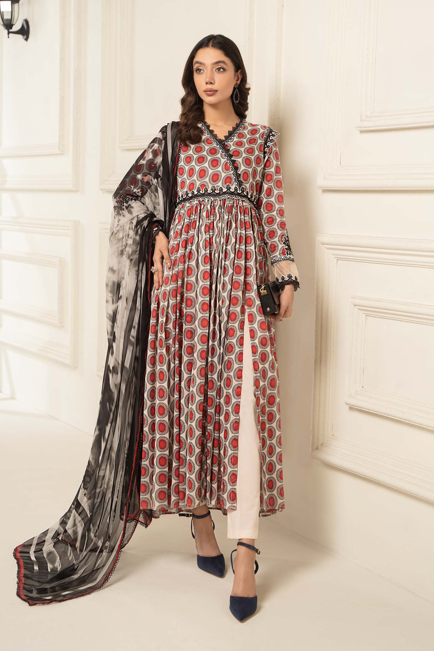 3 PIECE PRINTED LAWN SUIT | DW-EF24-51