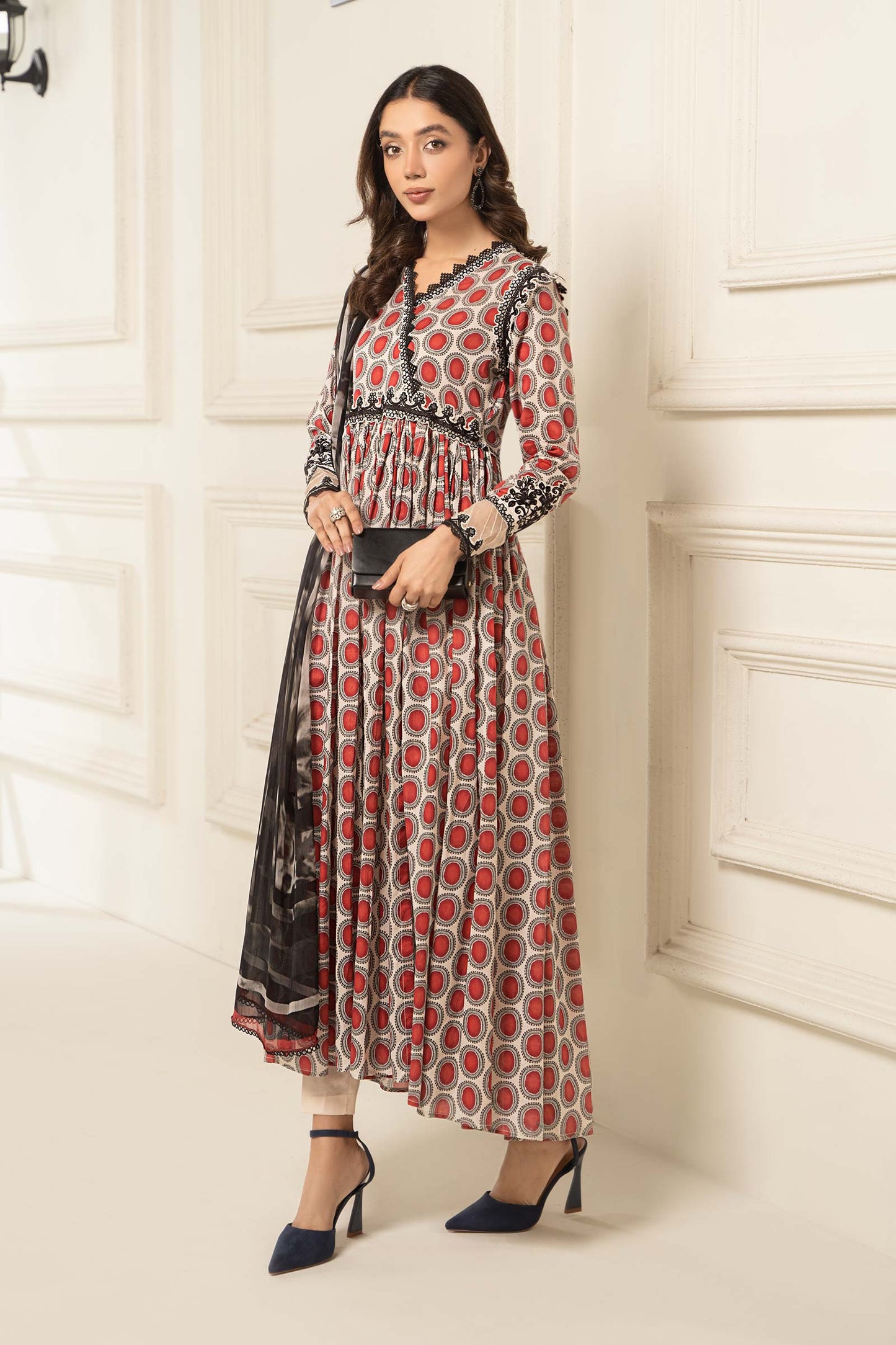 3 PIECE PRINTED LAWN SUIT | DW-EF24-51