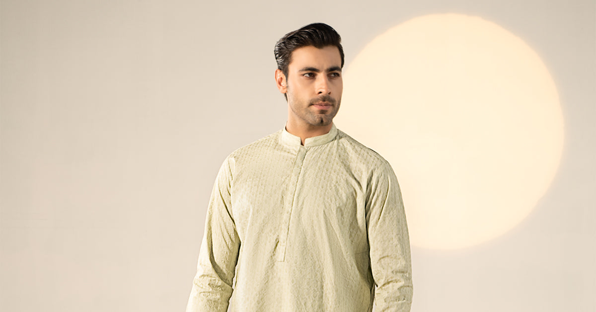 Embroidered Cotton Kurta | GTS-SS24-03