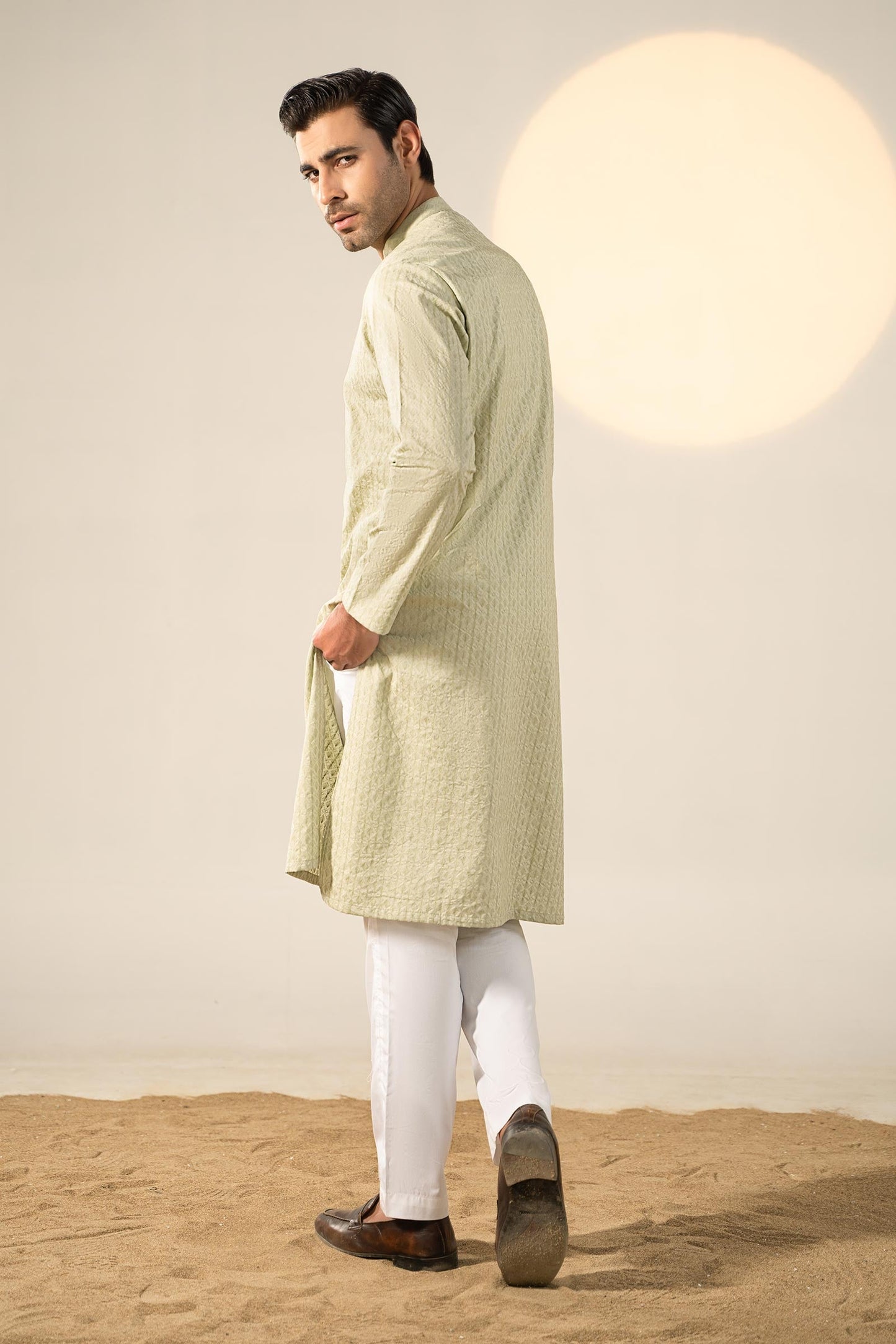 Embroidered Cotton Kurta | GTS-SS24-03