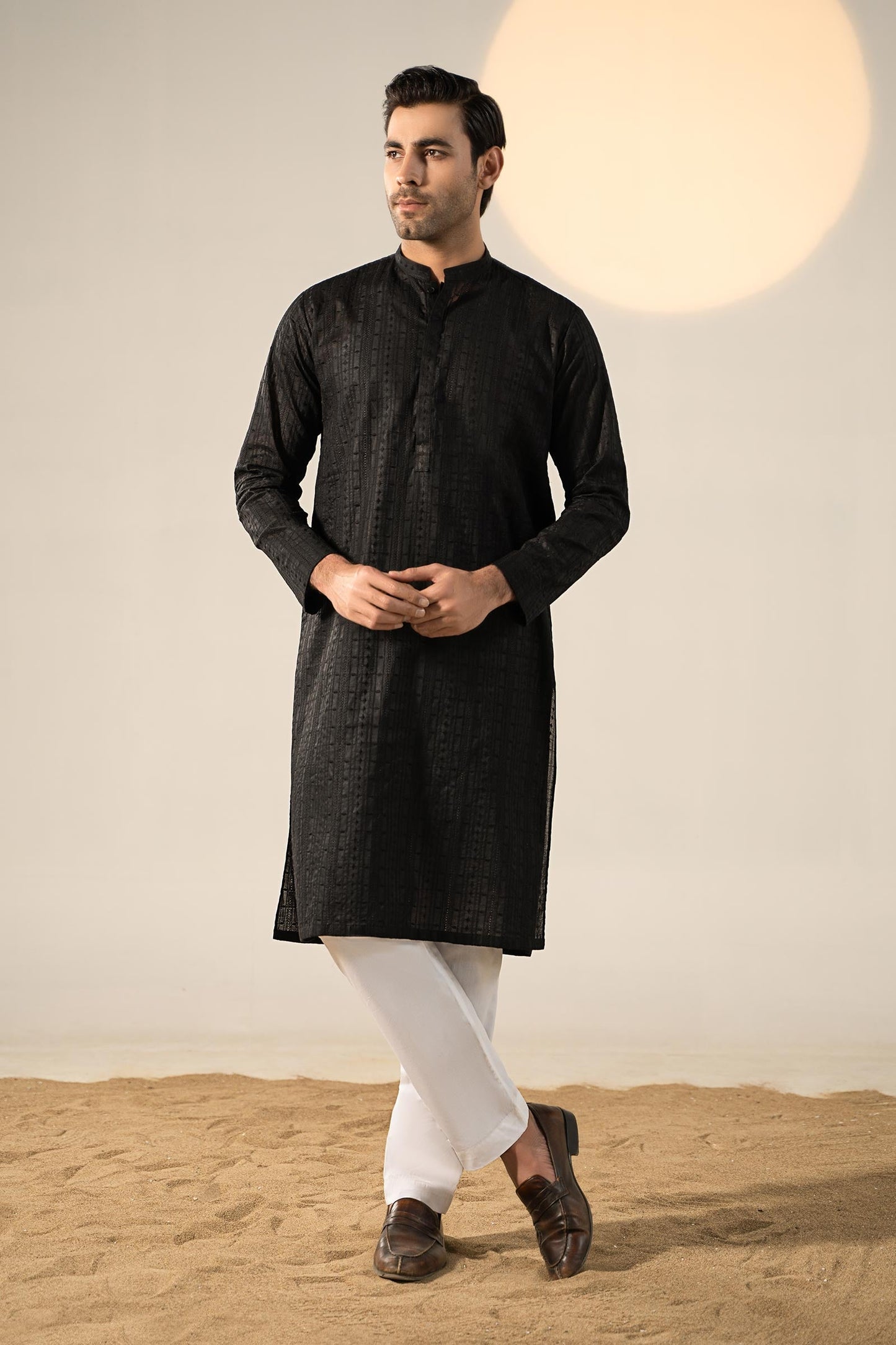 Embroidered Cotton Kurta | GTS-SS24-04