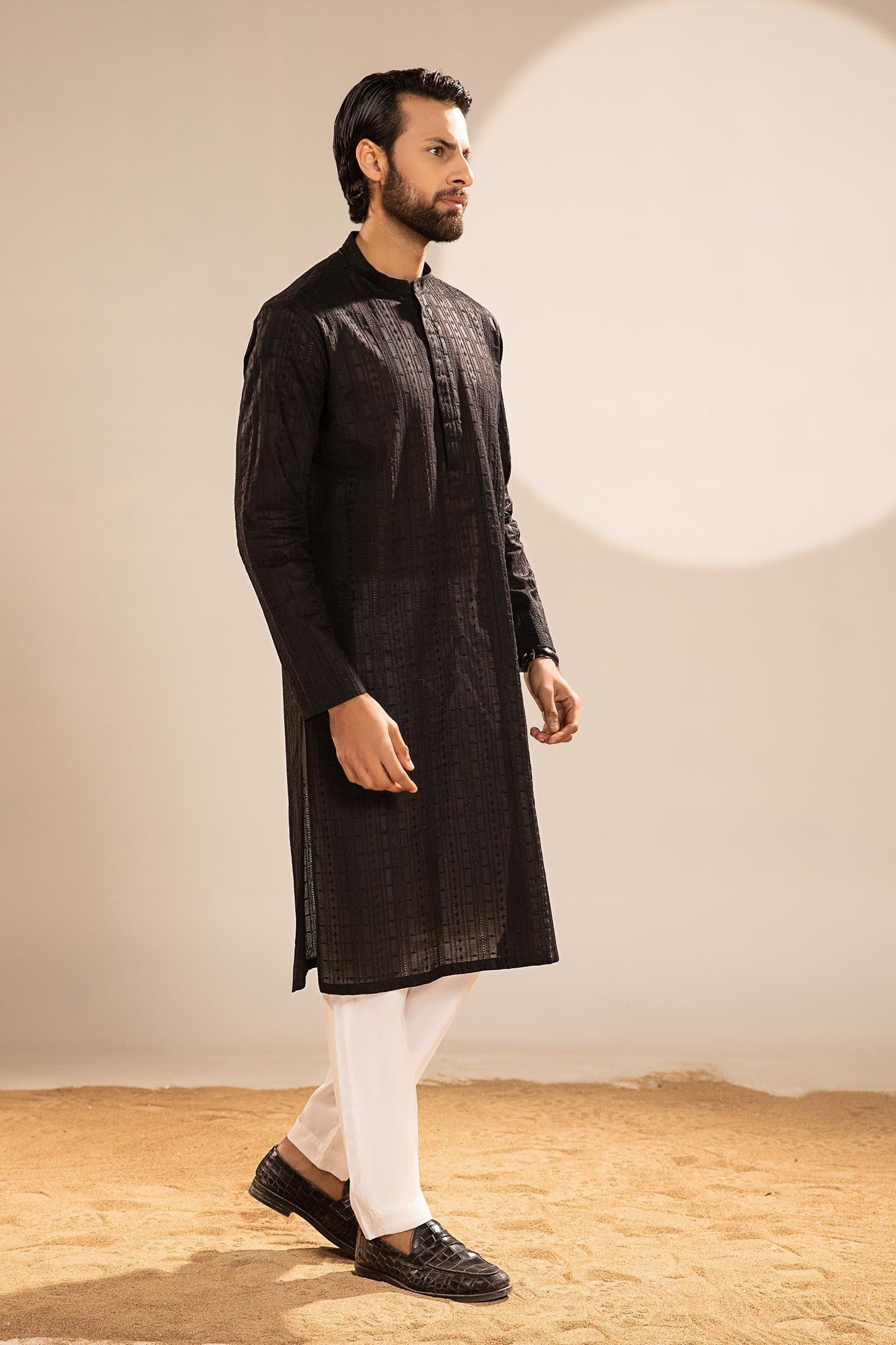 Embroidered Cotton Kurta | GTS-SS24-04