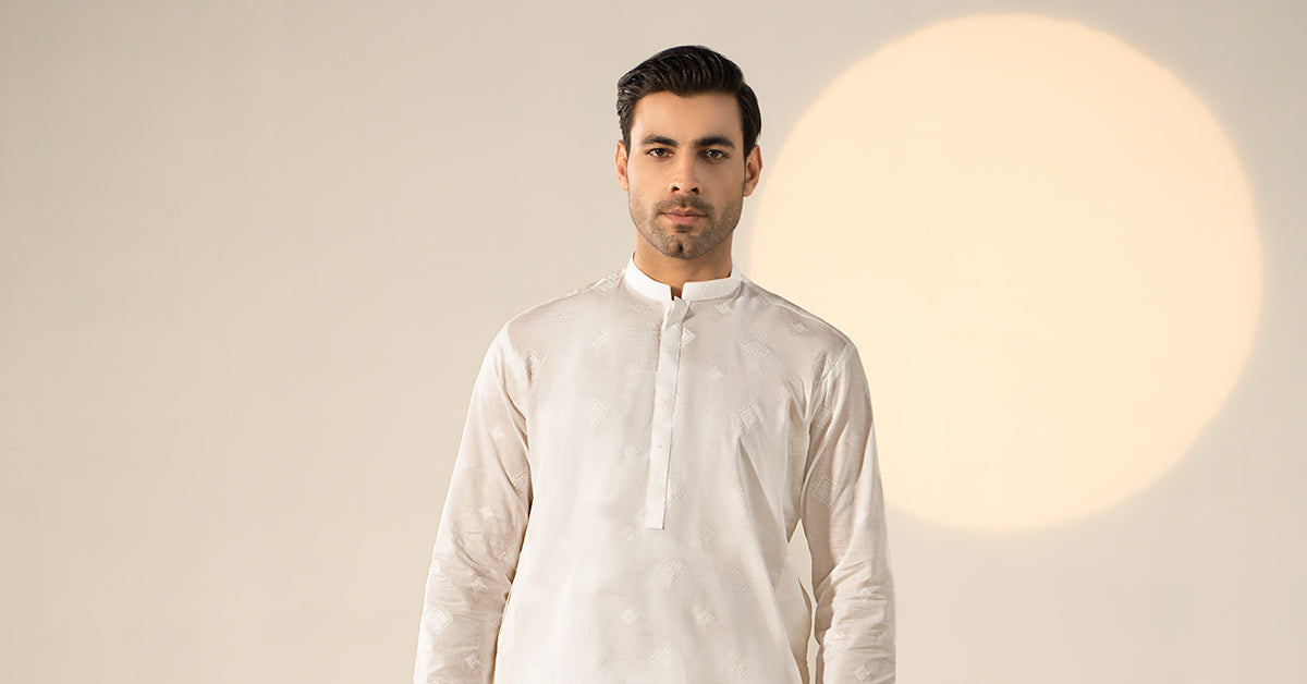 Embroidered Cotton Kurta | GTS-SS24-05