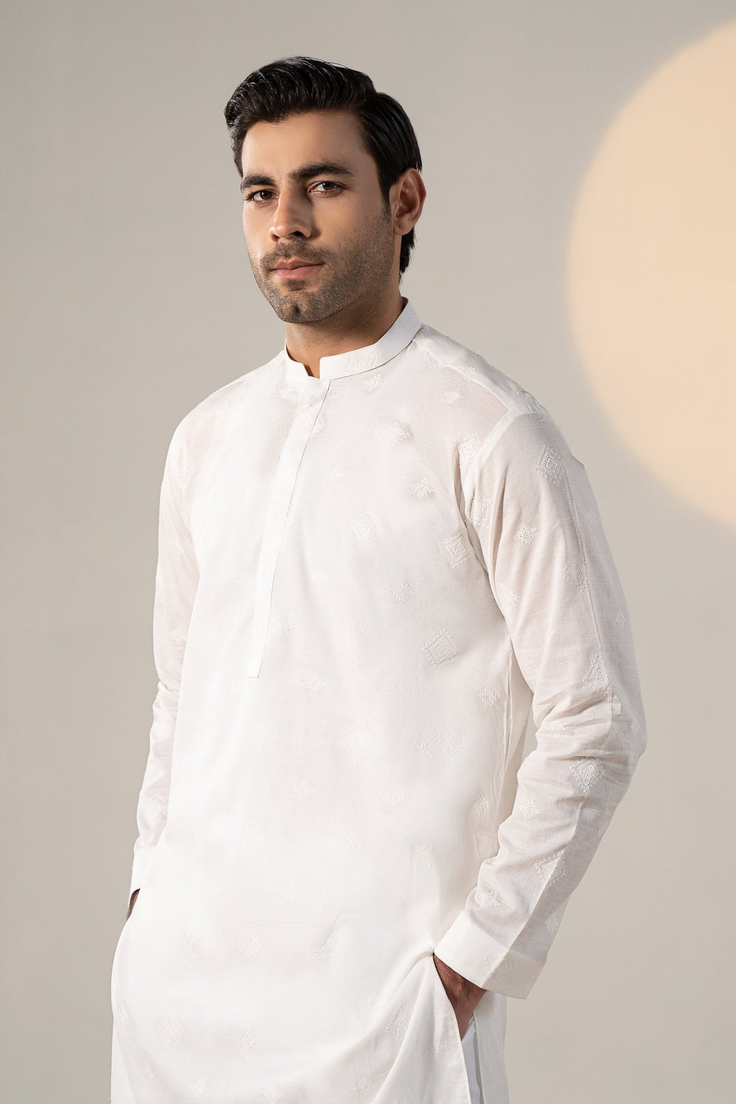 Embroidered Cotton Kurta | GTS-SS24-05