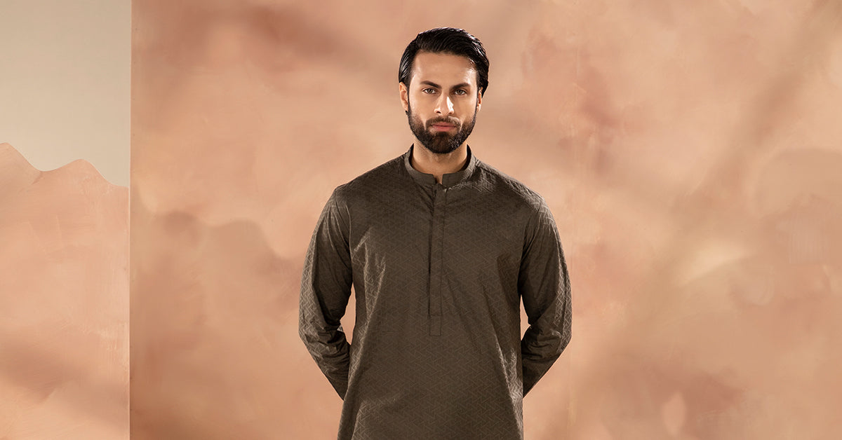 Embroidered Cotton Kurta | GTS-SS24-06