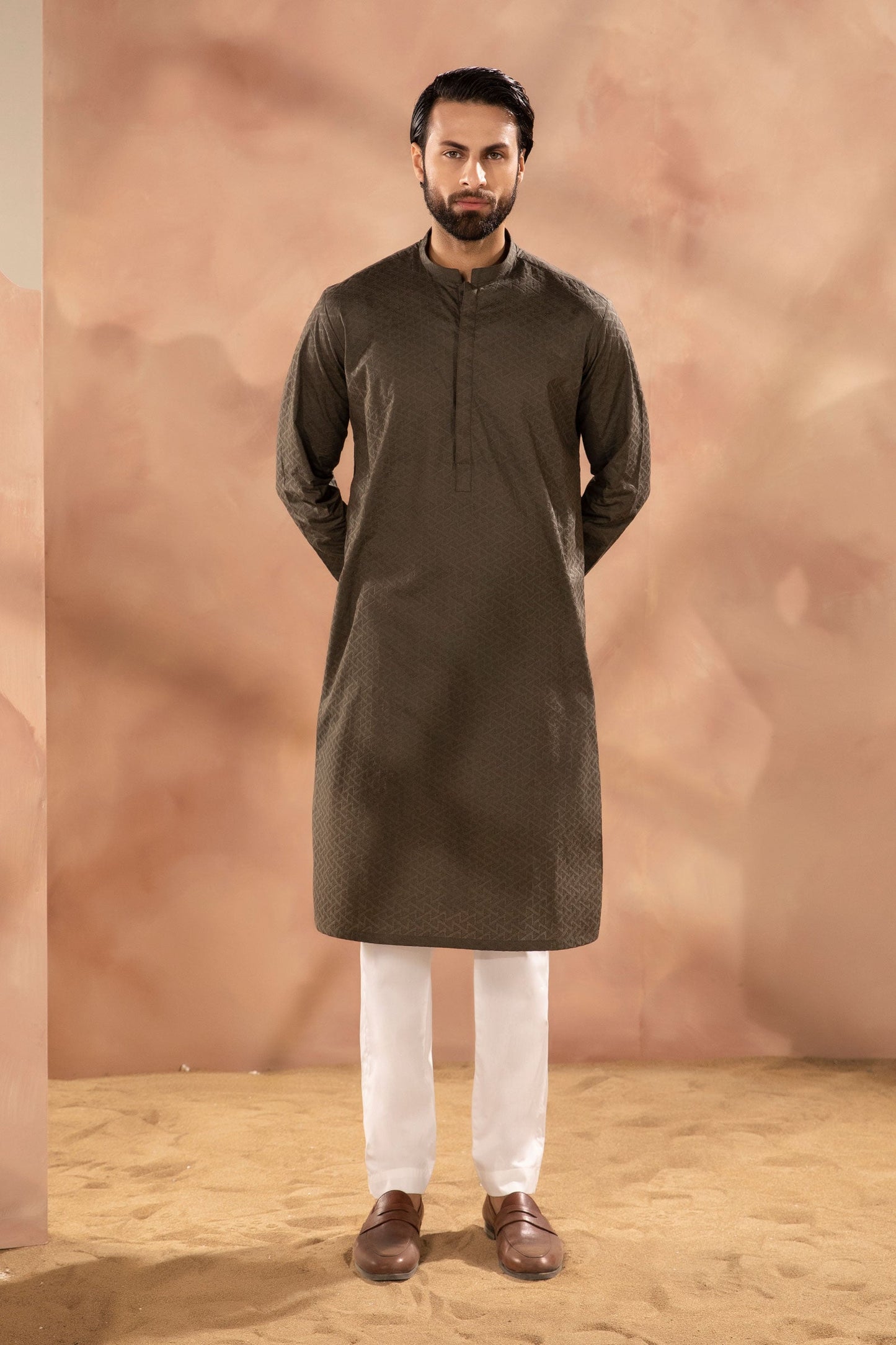 Embroidered Cotton Kurta | GTS-SS24-06