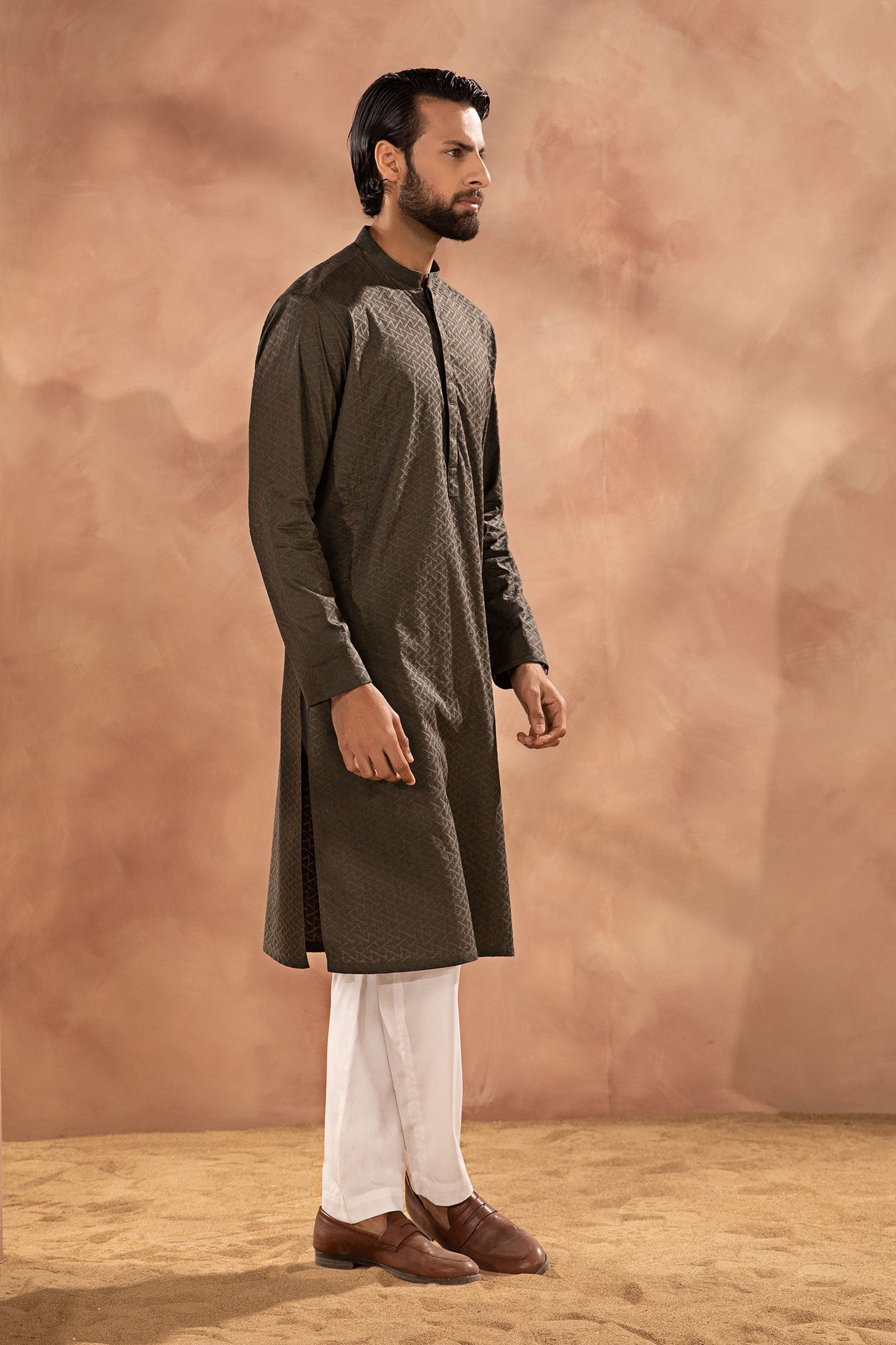 Embroidered Cotton Kurta | GTS-SS24-06