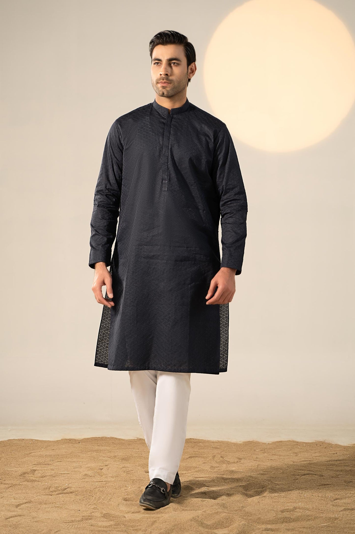 Embroidered Cotton Kurta | GTS-SS24-08