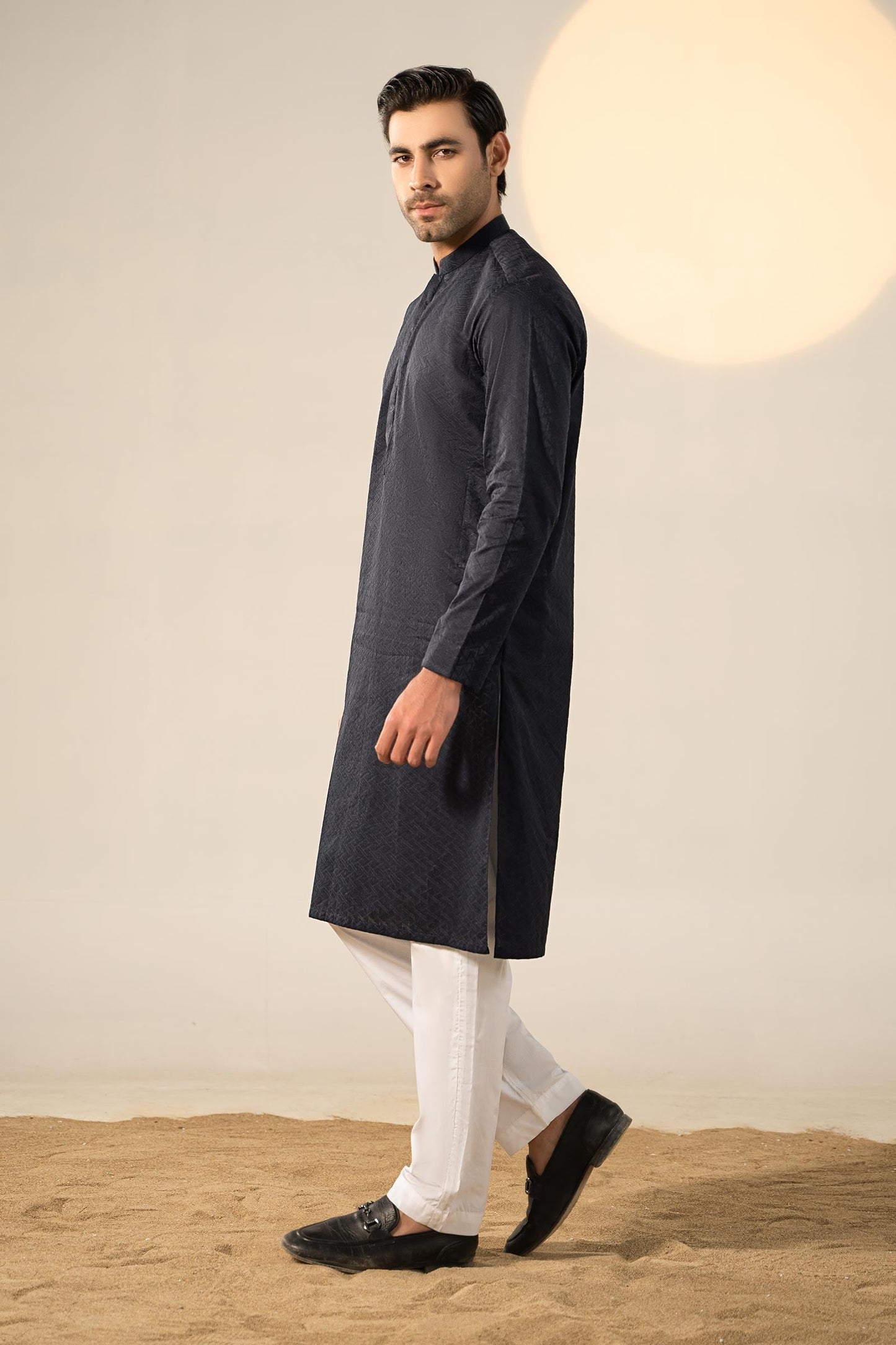 Embroidered Cotton Kurta | GTS-SS24-08