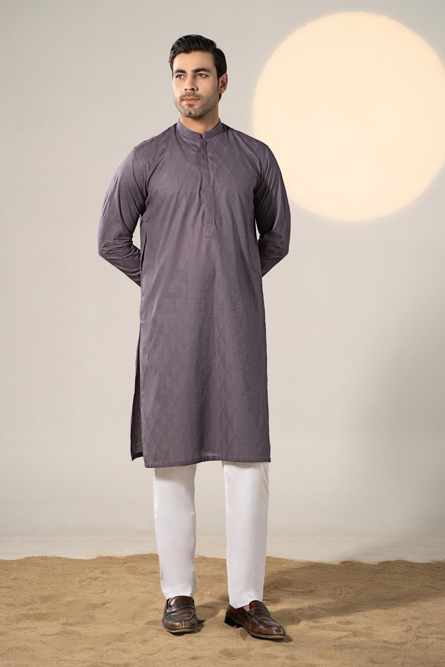 Embroidered Cotton Kurta | GTS-SS24-09