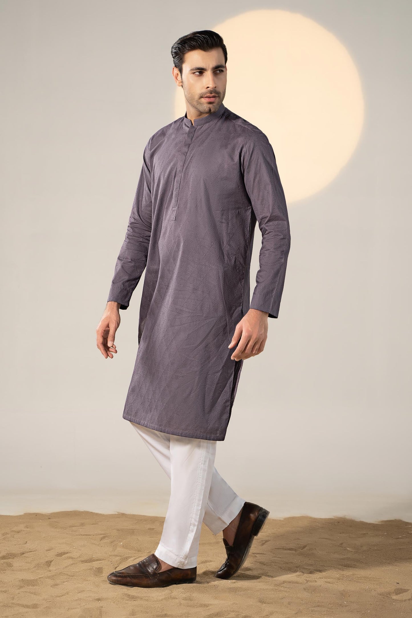 Embroidered Cotton Kurta | GTS-SS24-09