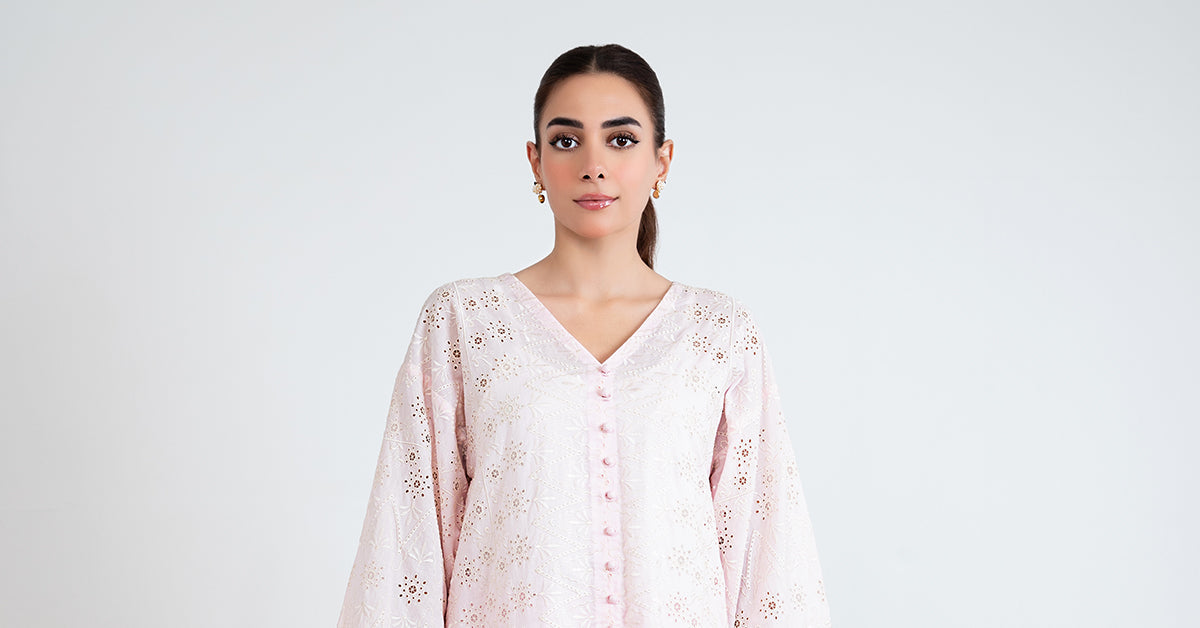 EMBROIDERED LAWN TUNIC SHIRT | MB-EF24-33