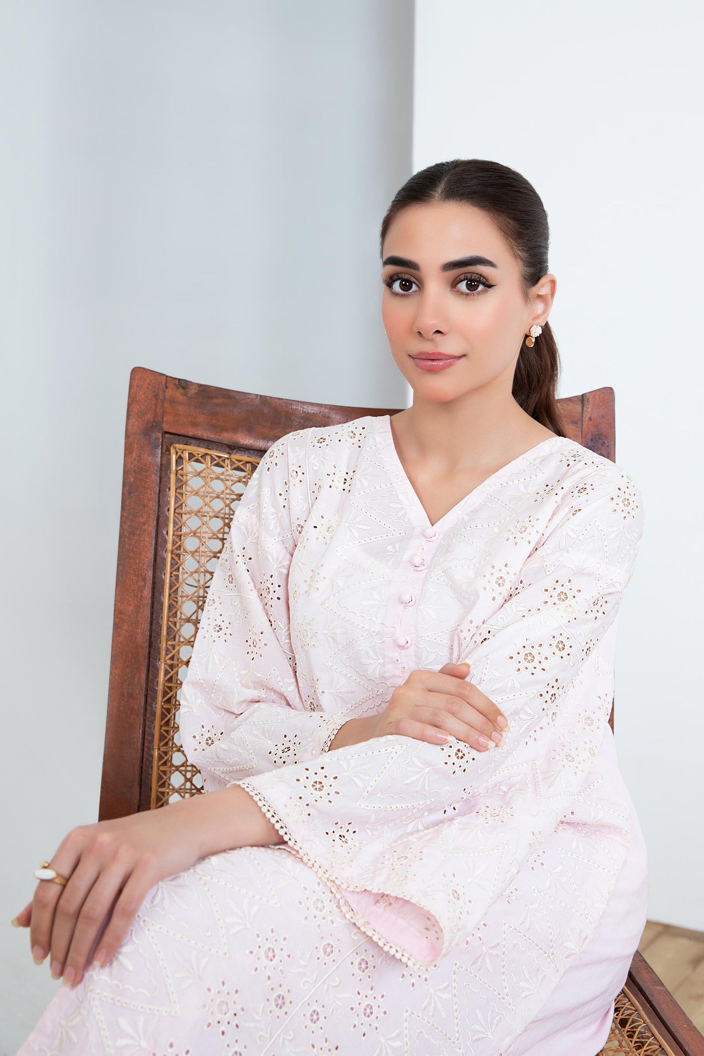 EMBROIDERED LAWN TUNIC SHIRT | MB-EF24-33