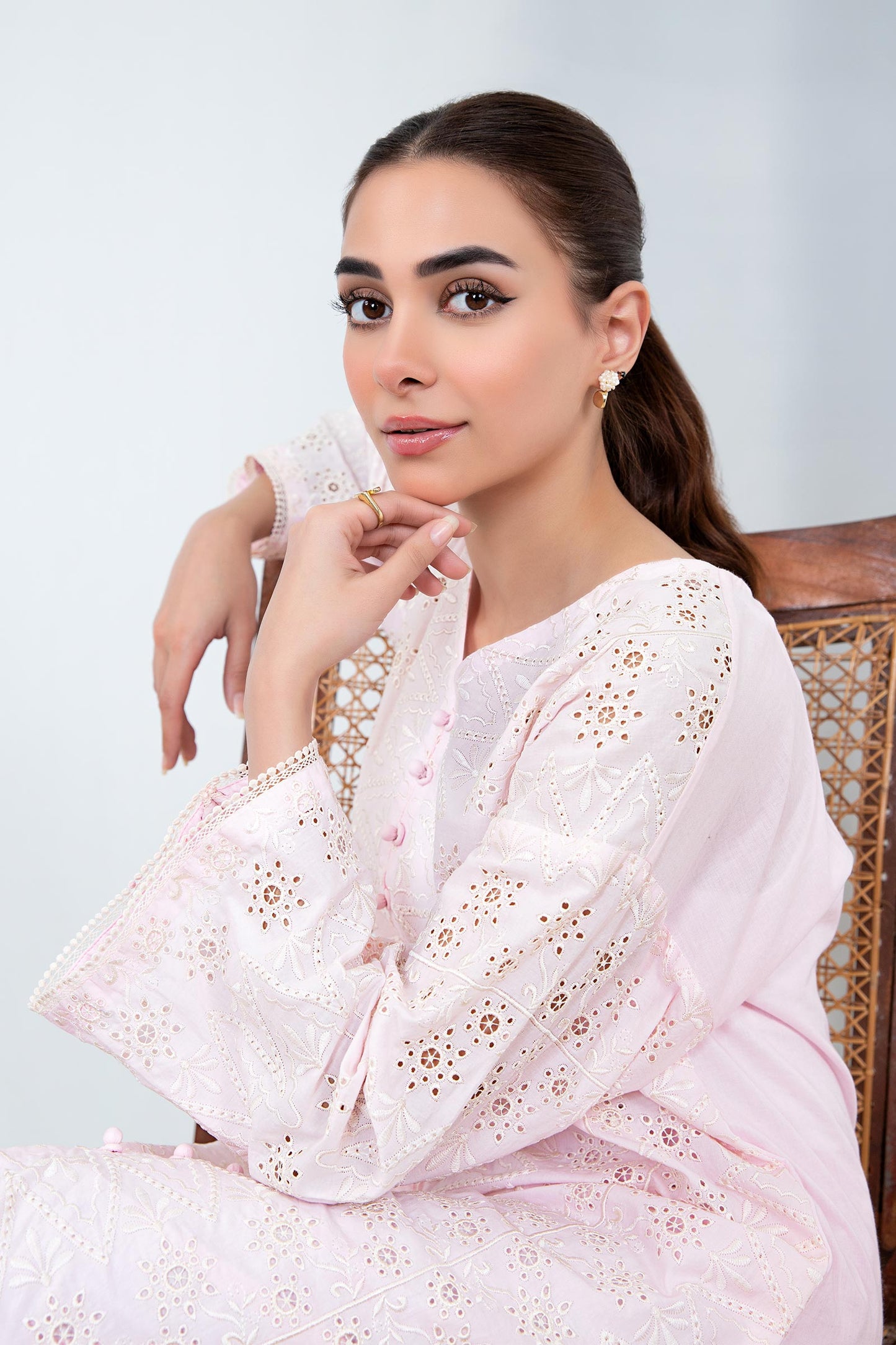 EMBROIDERED LAWN TUNIC SHIRT | MB-EF24-33