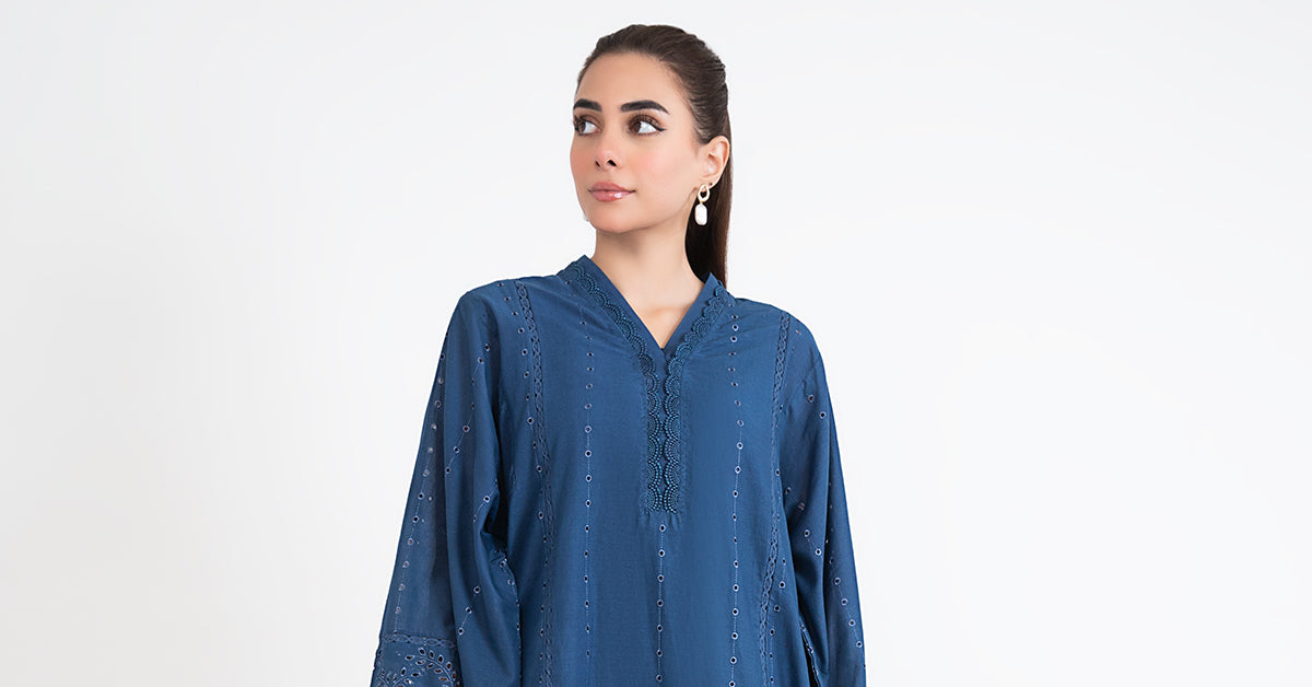 EMBROIDERED LAWN KURTA | MB-EF24-62