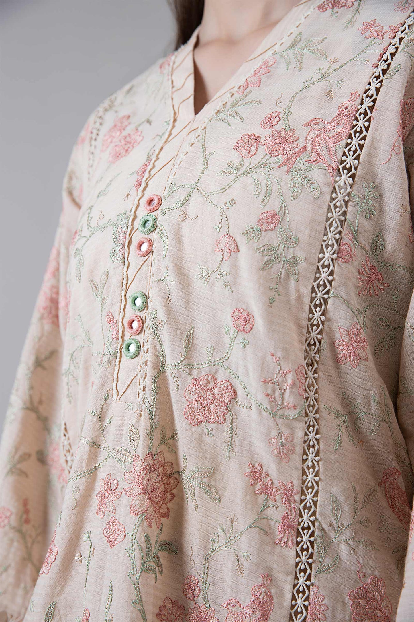 EMBROIDERED LAWN KURTA | MB-EF24-153